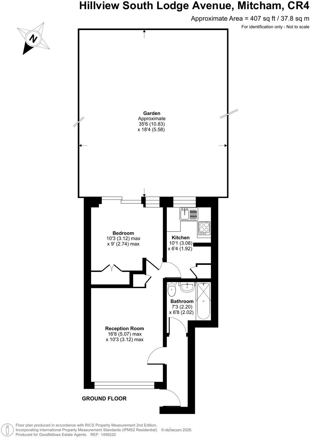 Flat 28 Hill View, South Lodge Avenue, Mitcham floorplan