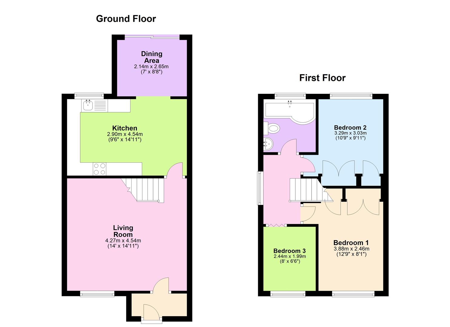 109, Bushy Close, Milton Keynes floorplan