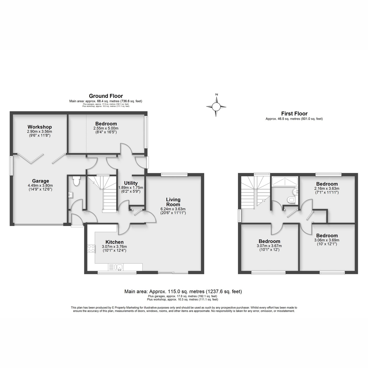 Flat The Grey House, 2a, Noreuil Road, Petersfield floorplan
