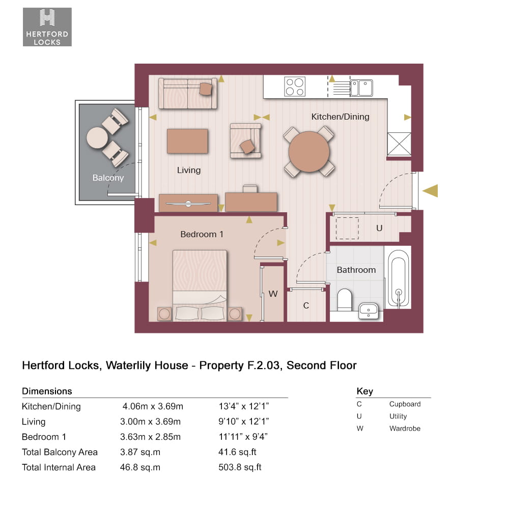 F.2.03, Hertford, Sg13 7Aq, Hertford floorplan