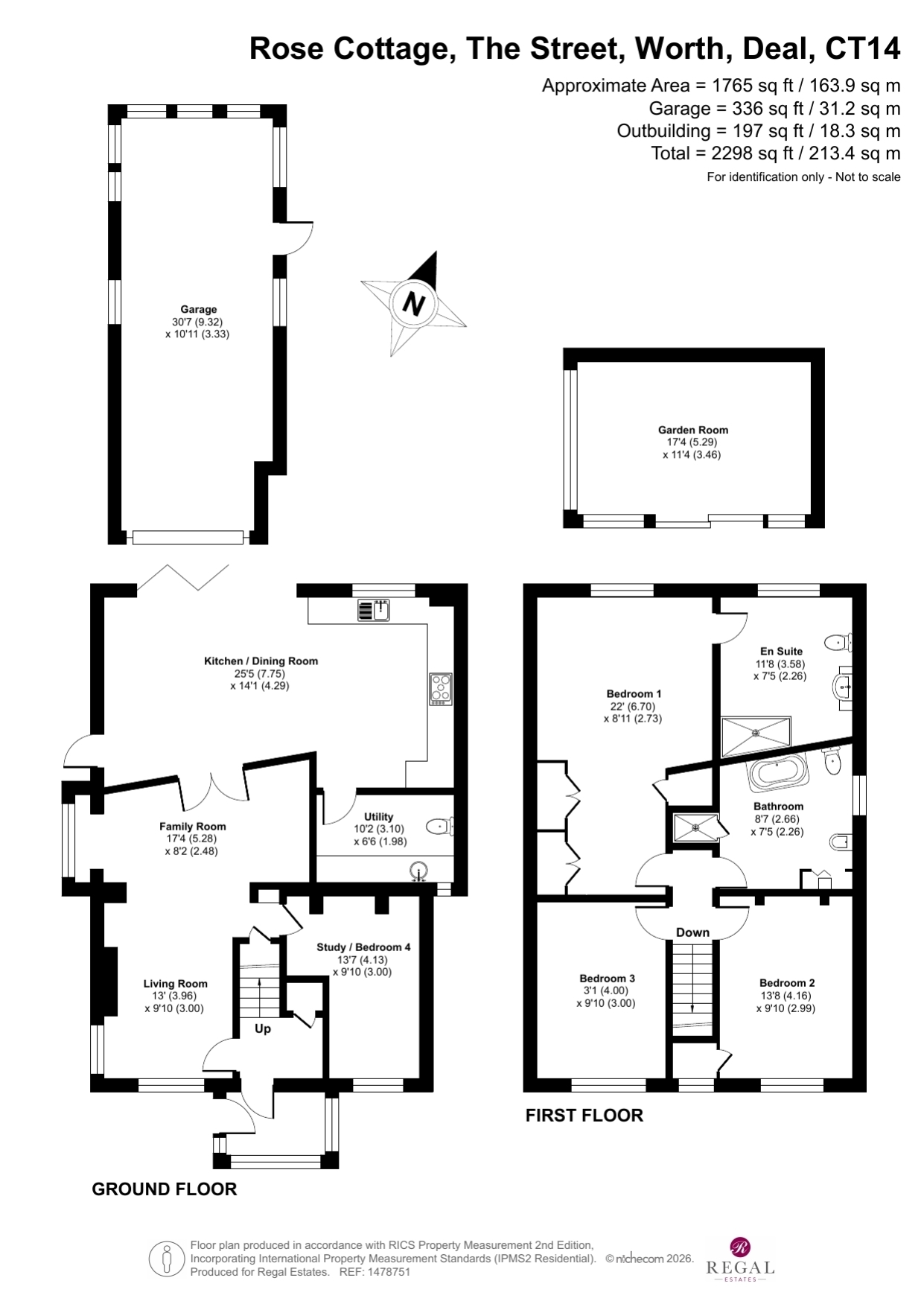 Rose Cottage,, The Street,, Worth floorplan