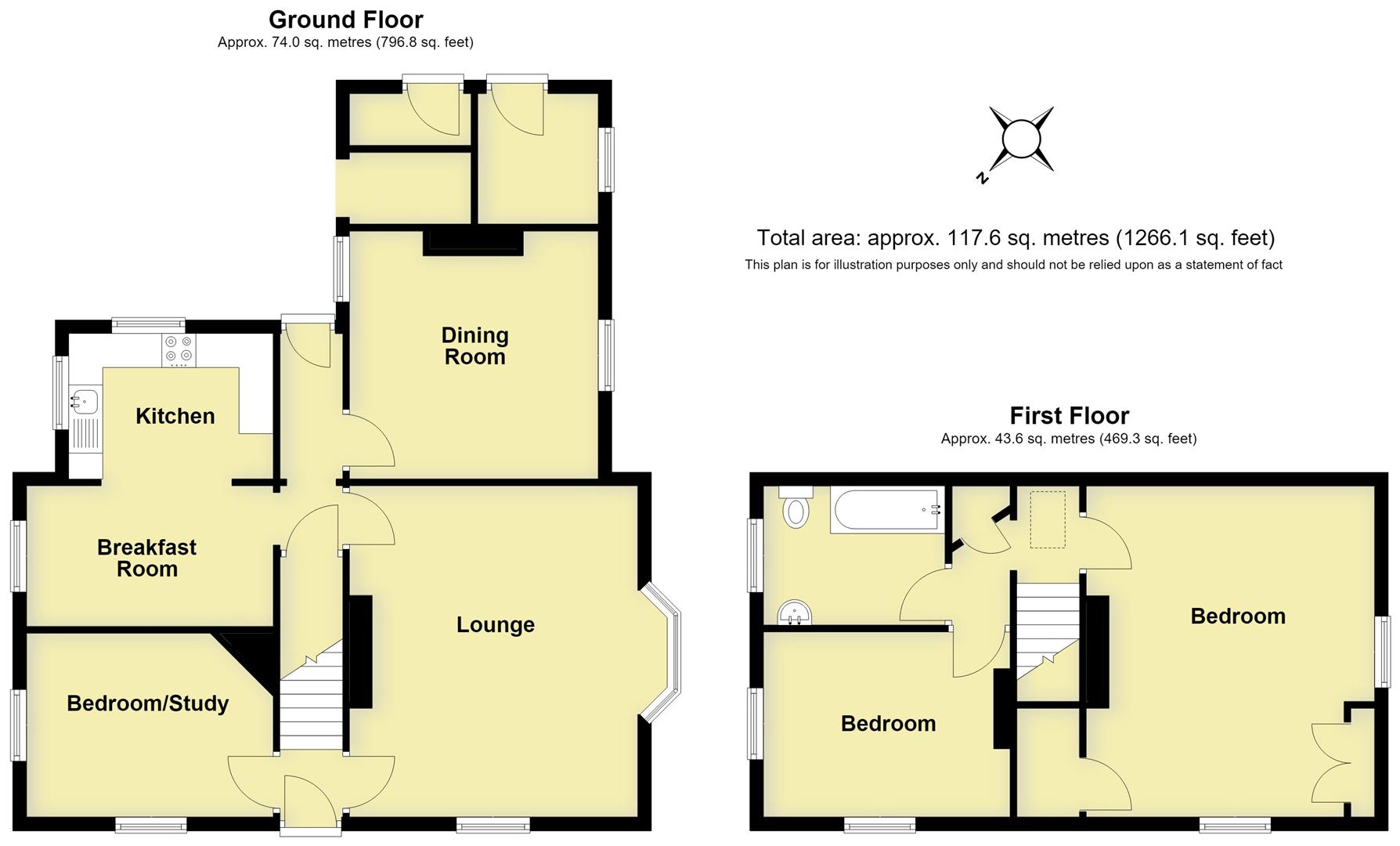 Woodcote Lane, Leek Wootton, floorplan