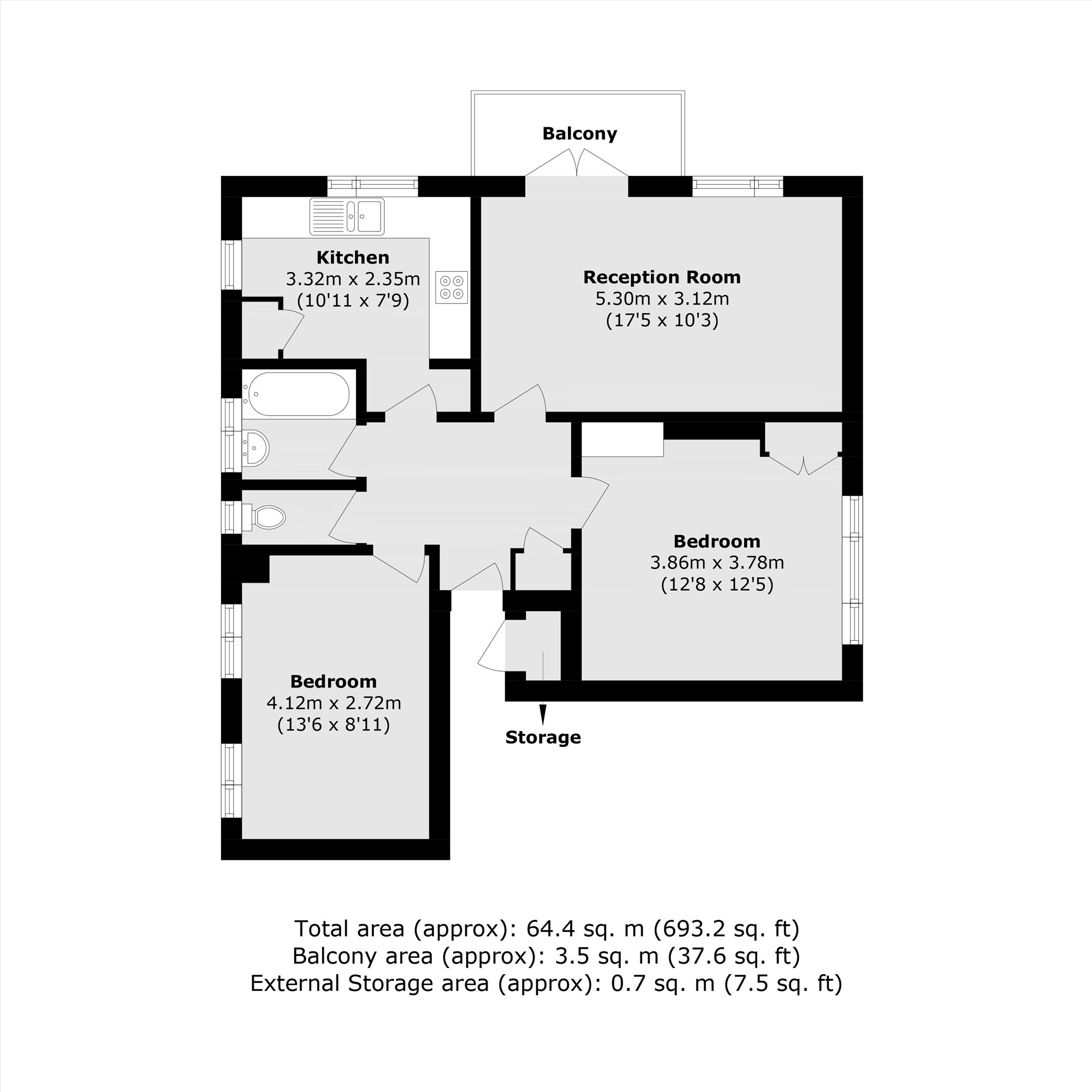 33, Chesterfield Road, London floorplan