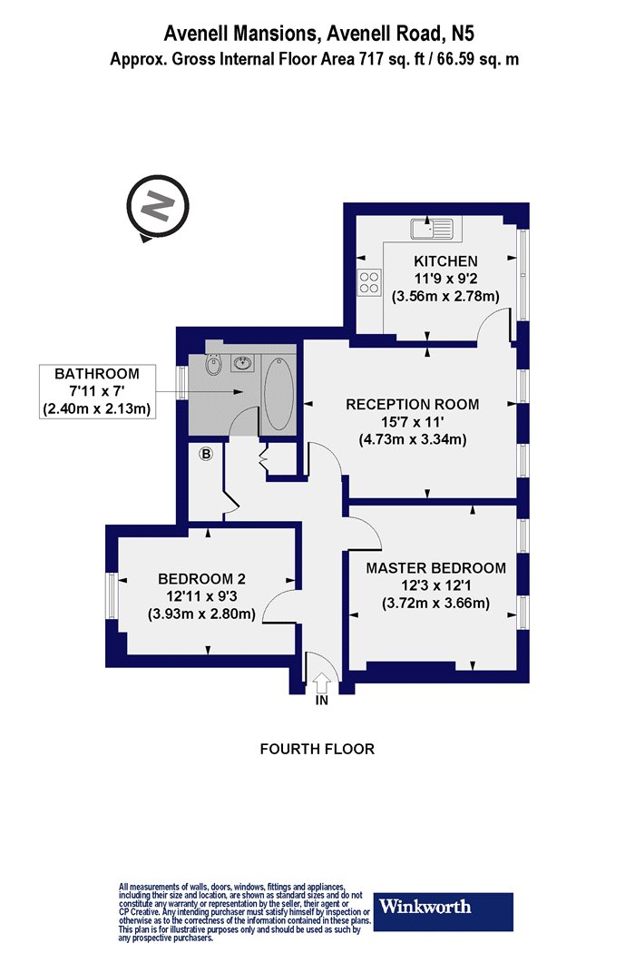 Flat 10, Avenell Mansions,, Avenell Road, London floorplan