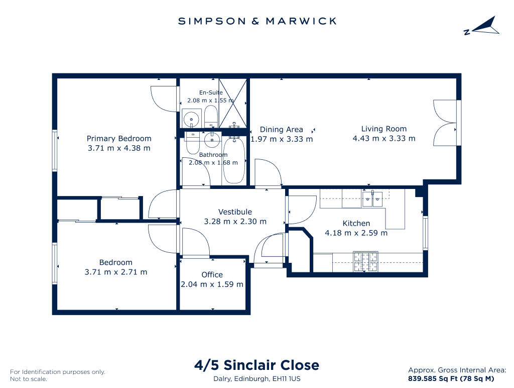 4/5, Sinclair Close, Edinburgh floorplan