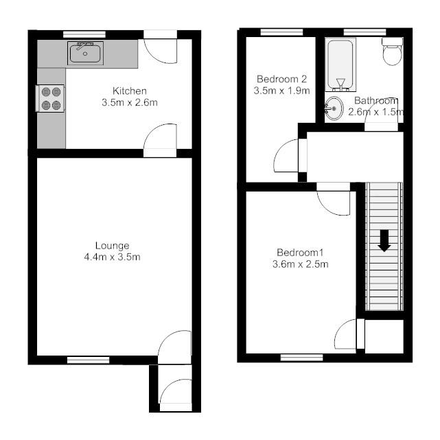 2 Bedrooms Town house to rent in Holland Road, Old Whittington, Chesterfield S41