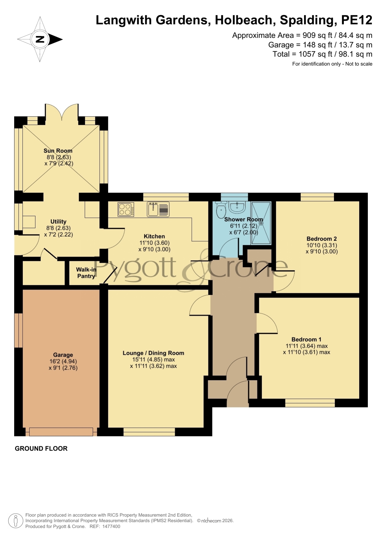 83, Langwith Gardens, Spalding floorplan