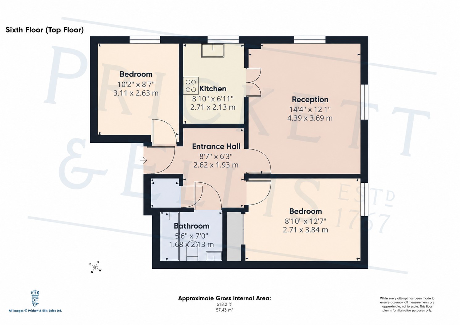 Flat 45, Bishops View Court, 24a, Church Crescent, London floorplan