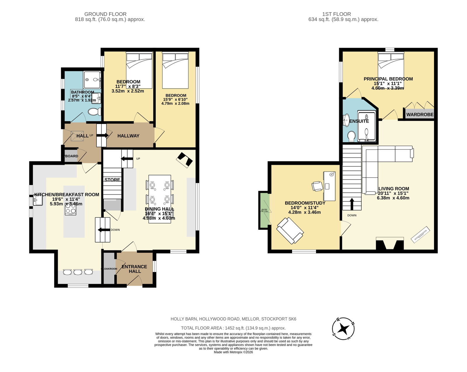 Holly Barn, Hollywood Road, Stockport floorplan