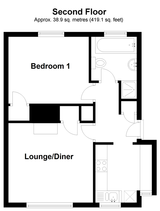 1 Bedrooms Flat for sale in London Road, Stone, Dartford, Kent DA2