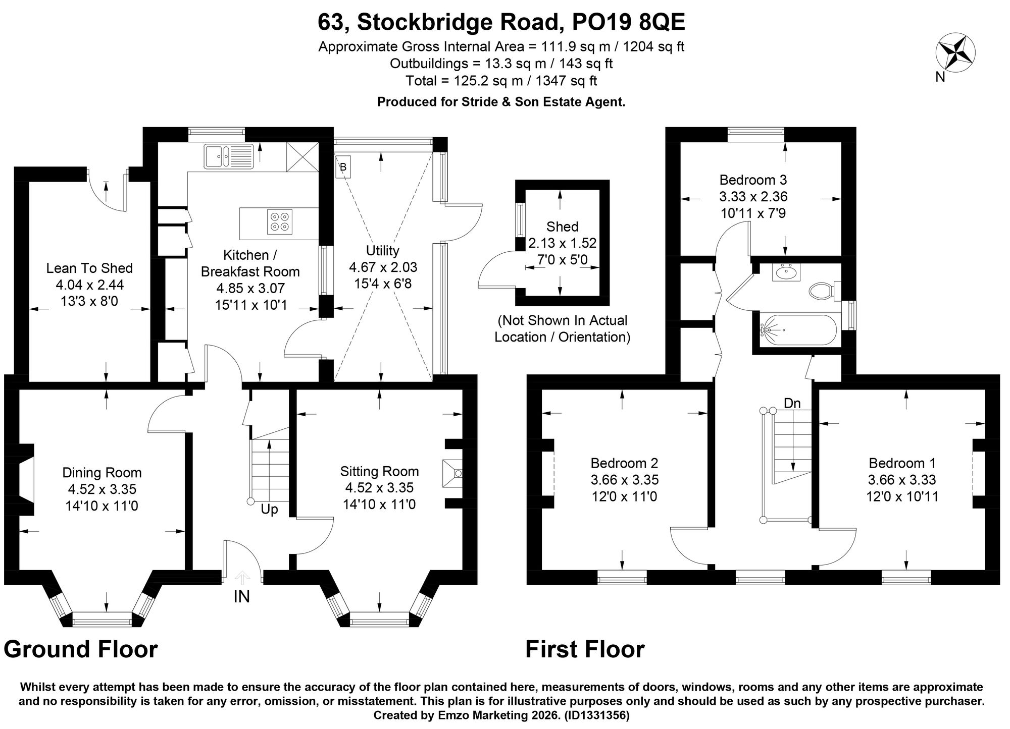 63 Stockbridge Road, Chichester floorplan