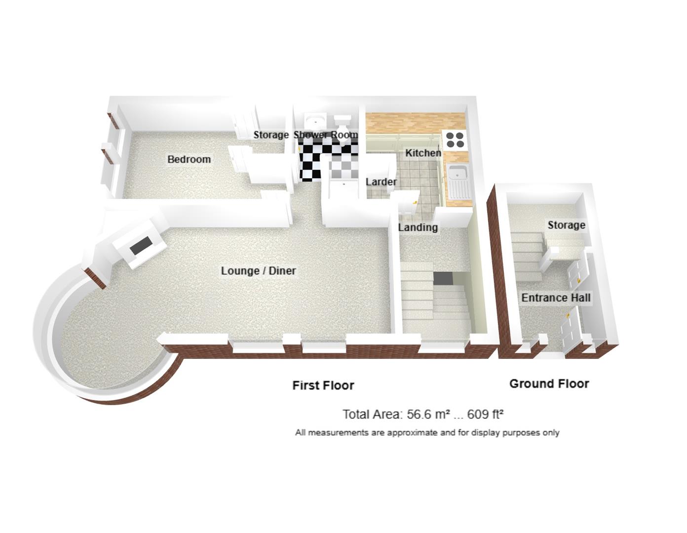 First Floor Flat, 24, Station Road, Swanage floorplan
