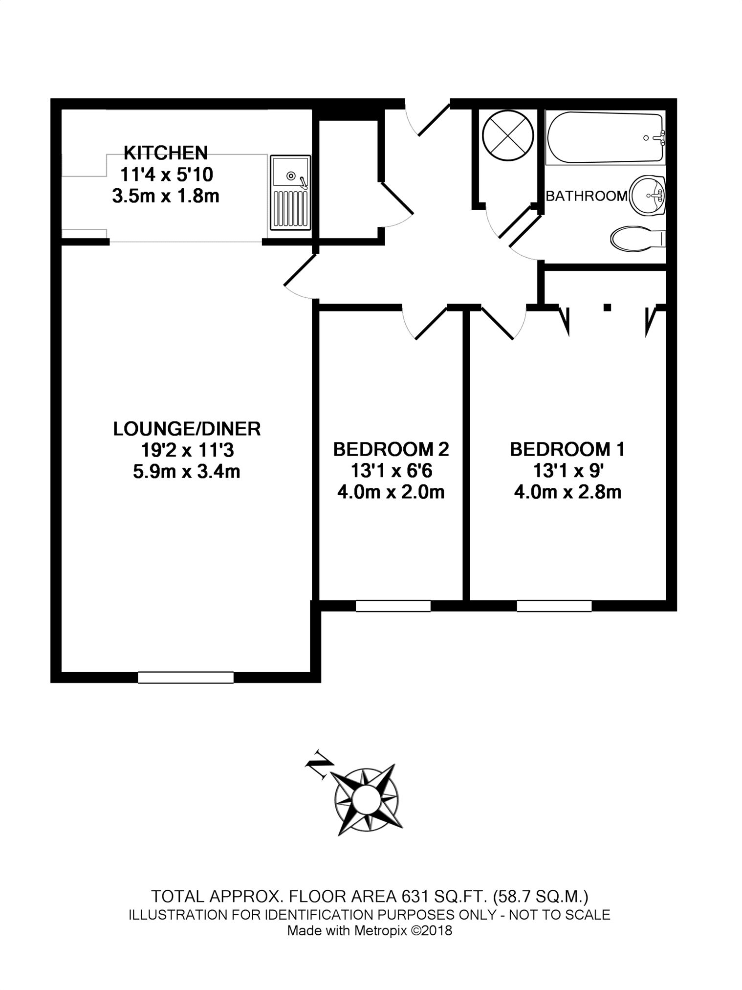 2 Bedrooms Flat to rent in Hansom Place, York YO31