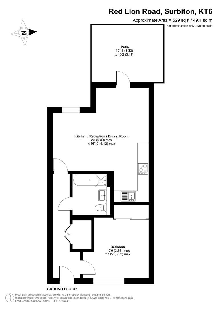 123, Red Lion Road, Tolworth floorplan