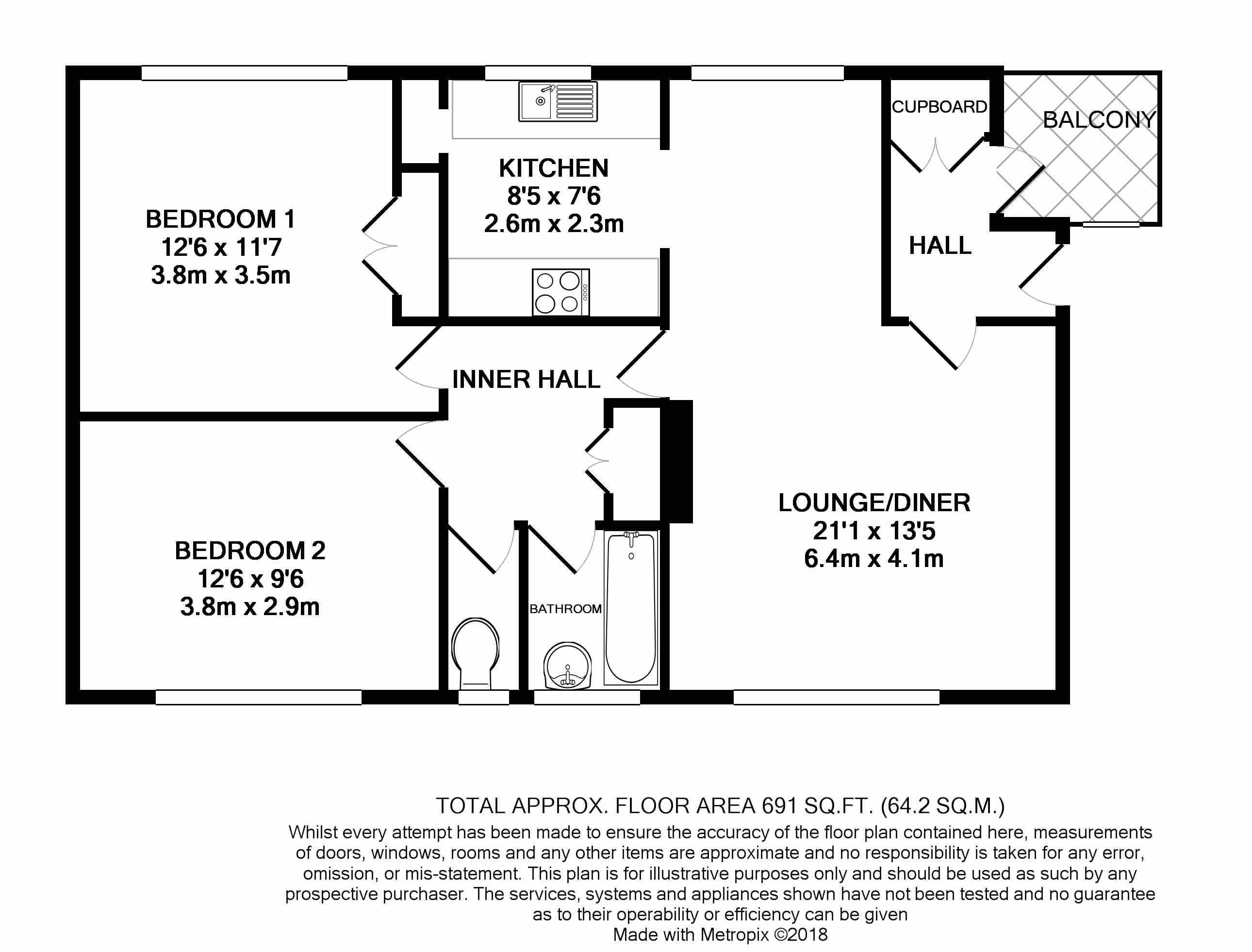 2 Bedrooms Flat for sale in Camrose Way, Basingstoke RG21