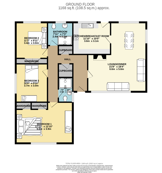 9 Grovedale Close, Norwich floorplan