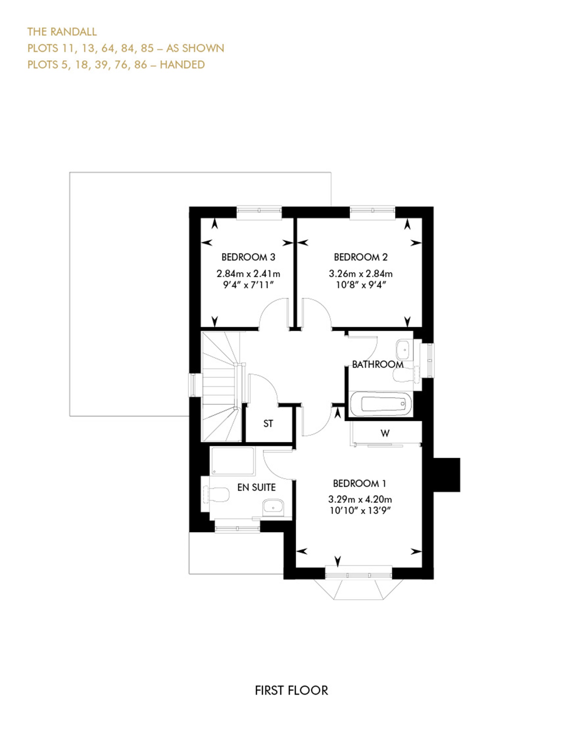 "Randall" at Folly Hill, Farnham GU9, 3 bedroom detached house for sale