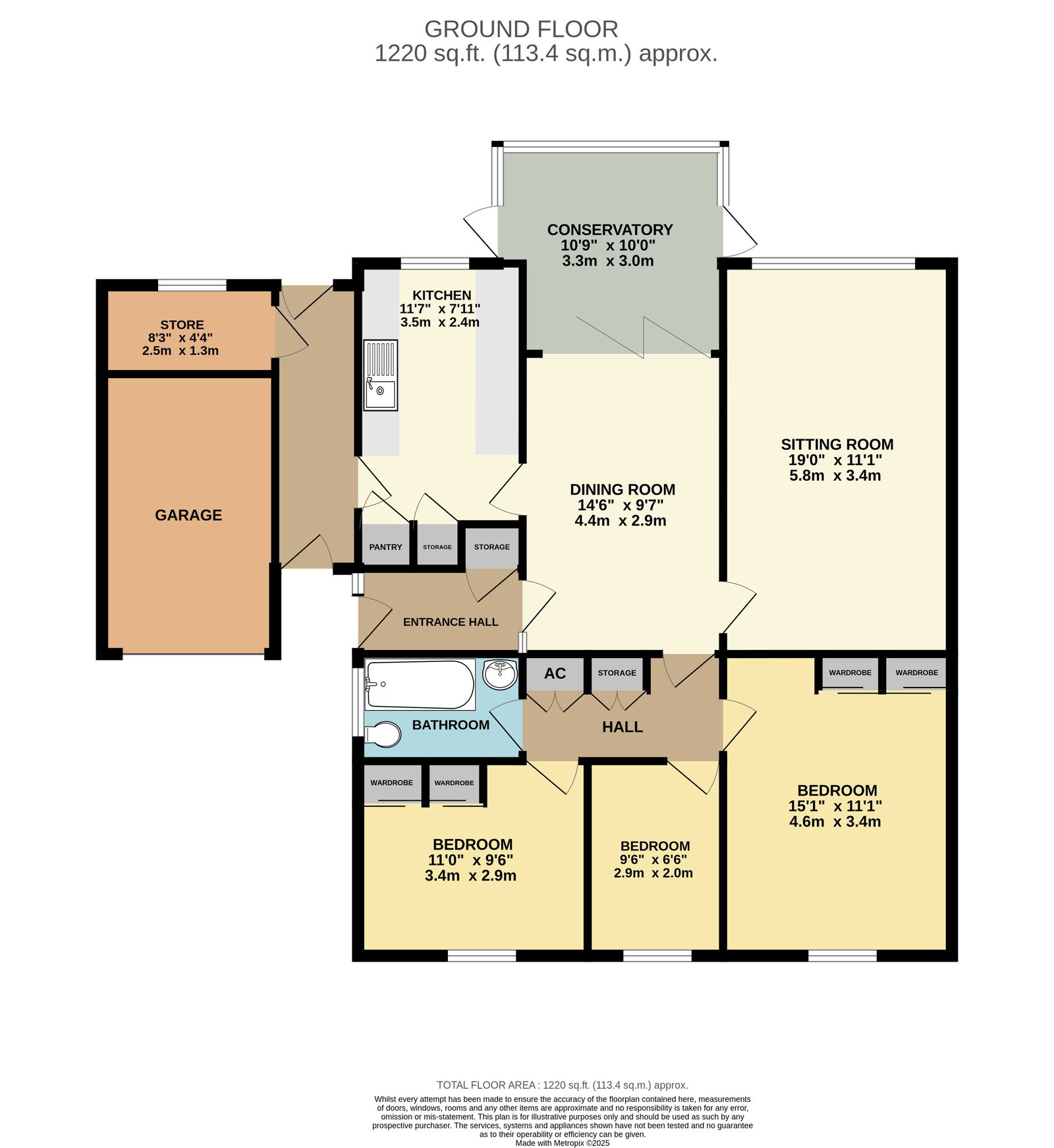 6, Fraser Close, Malvern floorplan