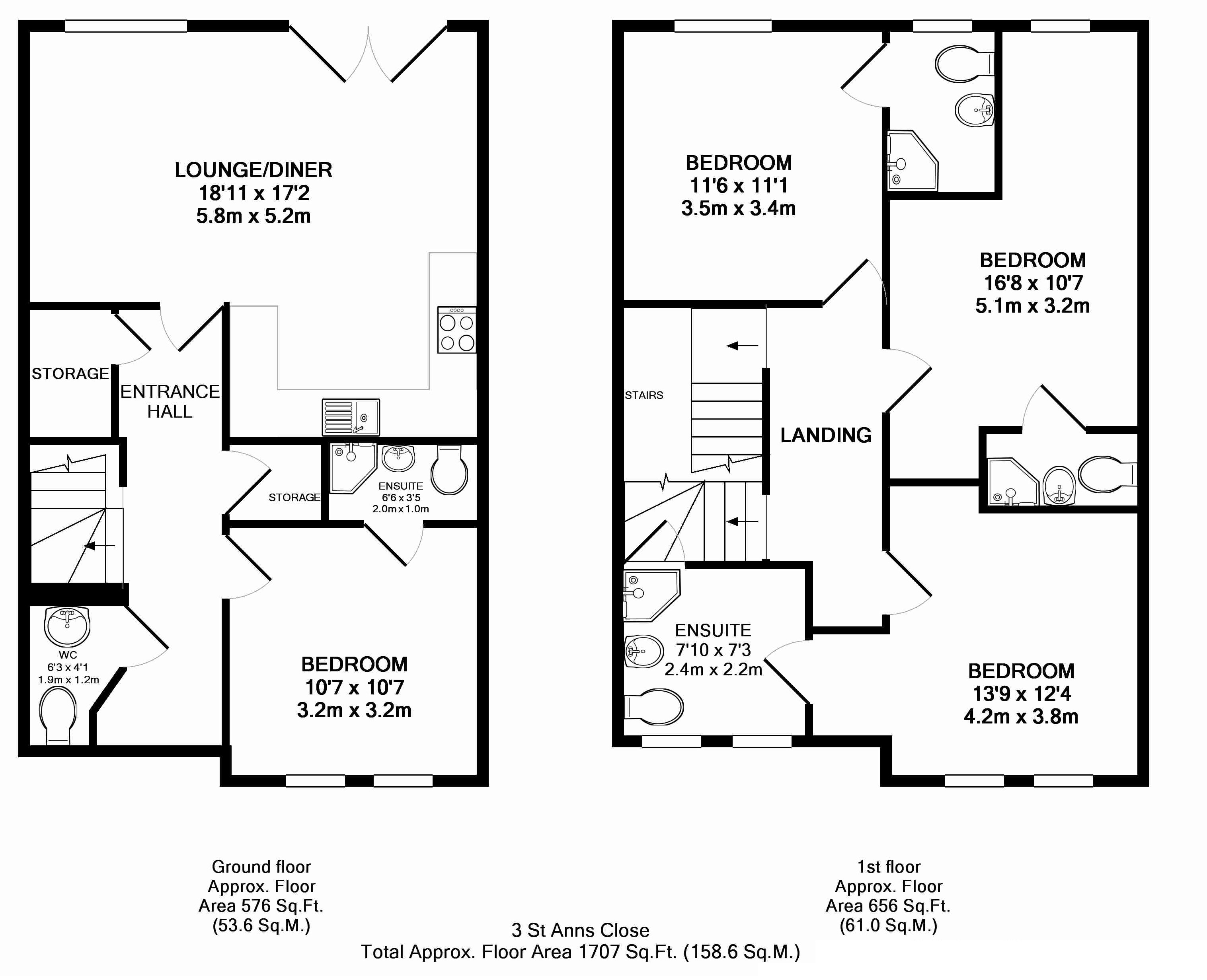 3, St. Anns Close, Leeds floorplan