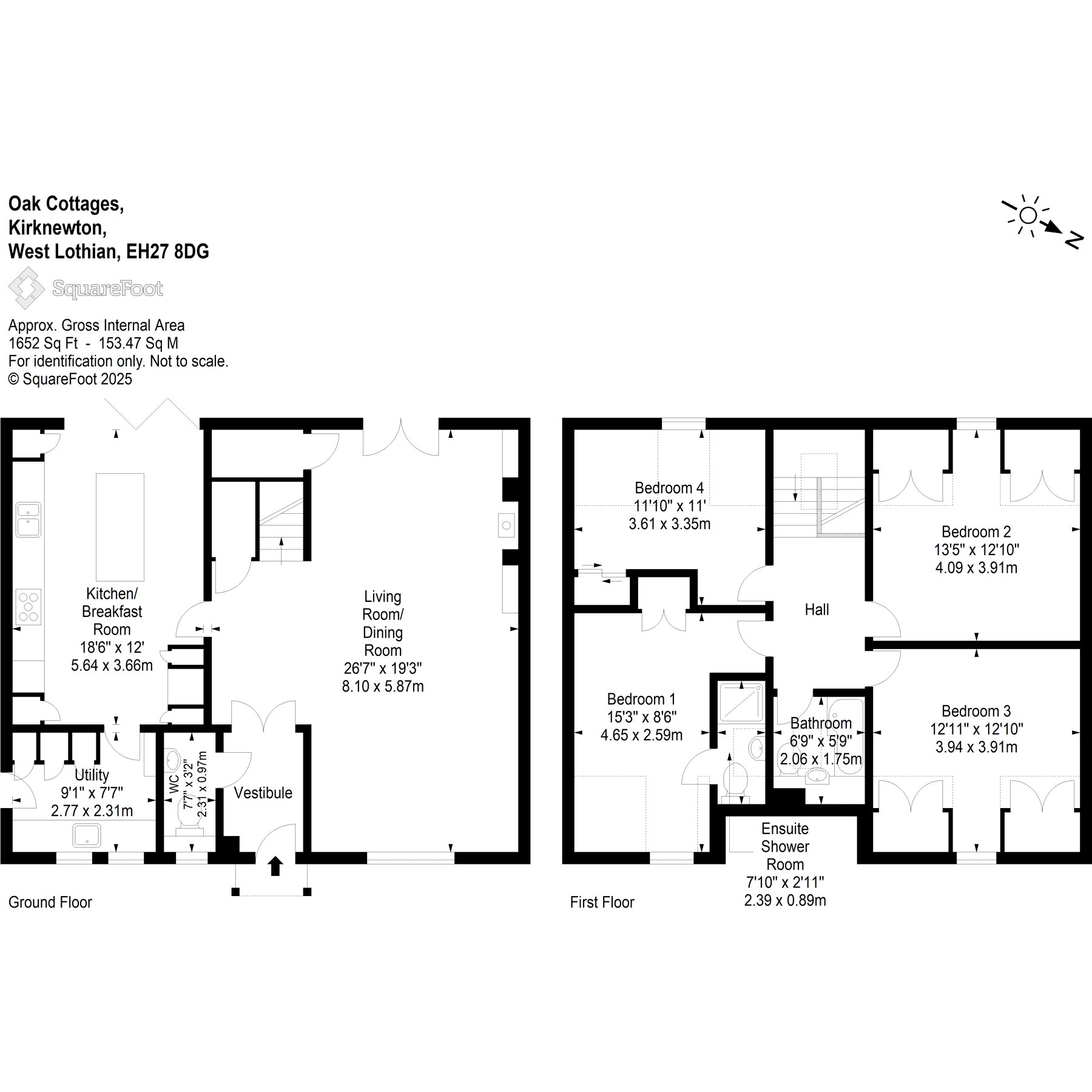 3, Oak Cottages, Kirknewton West Lothian floorplan