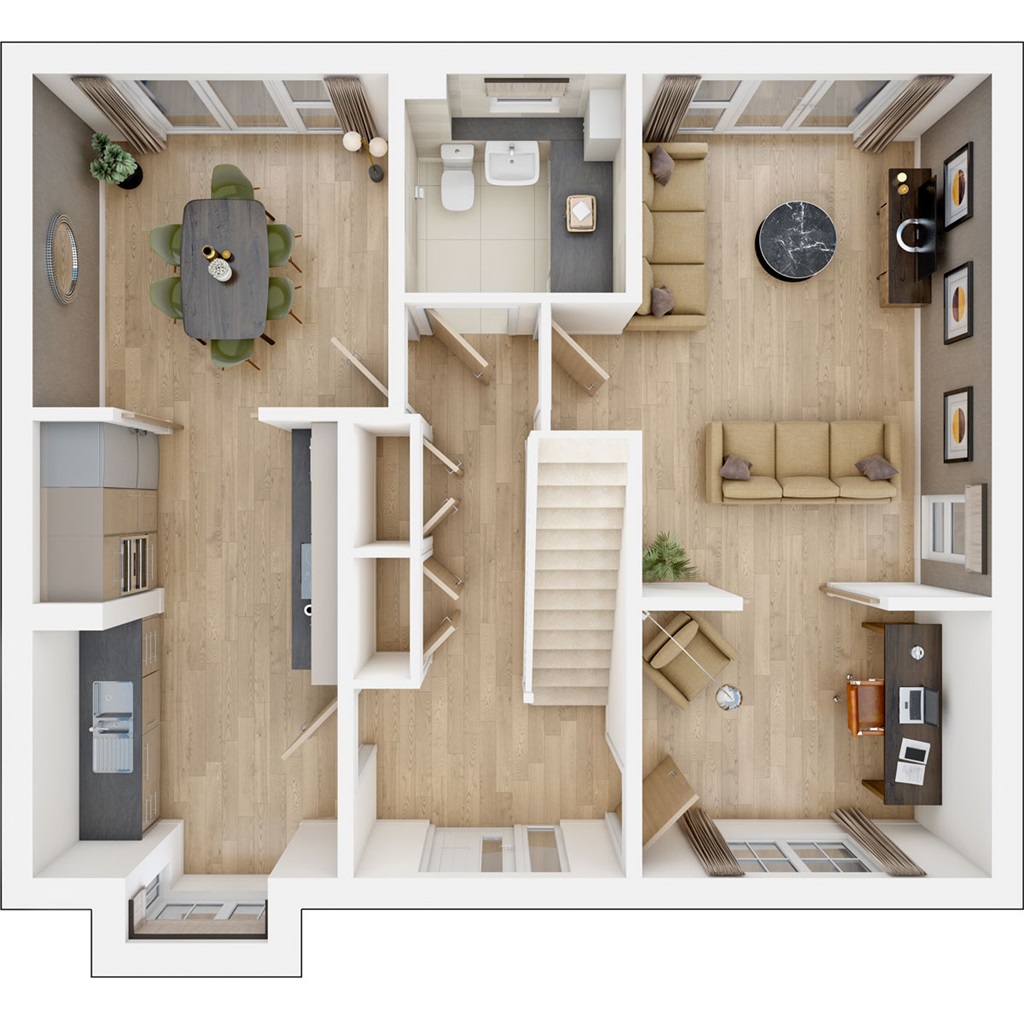 The Warkford - Plot 87, Chaulden Meadows, Long Chaulden, Hemel Hempstead floorplan