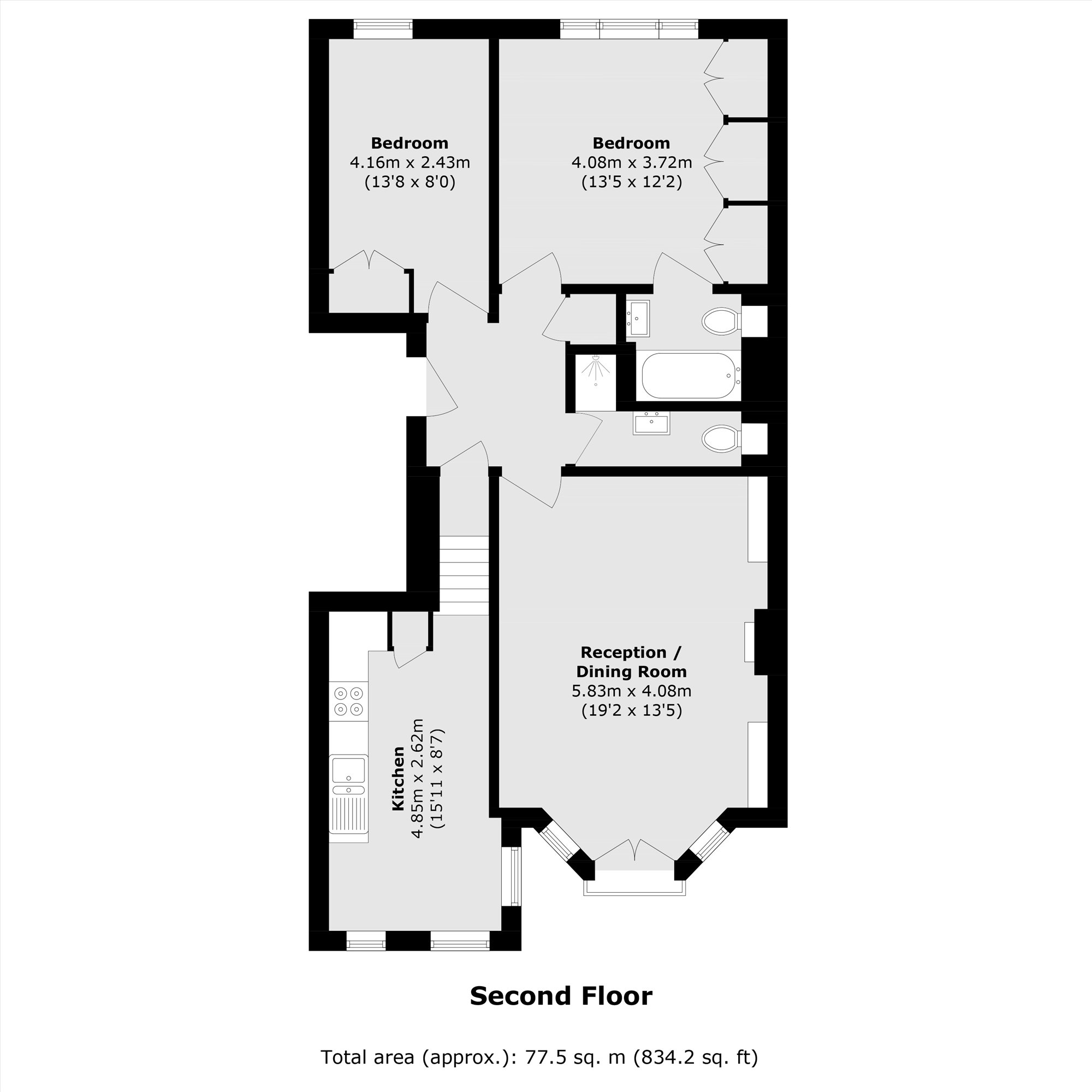 Flat 7, 33-35, Draycott Place, London floorplan