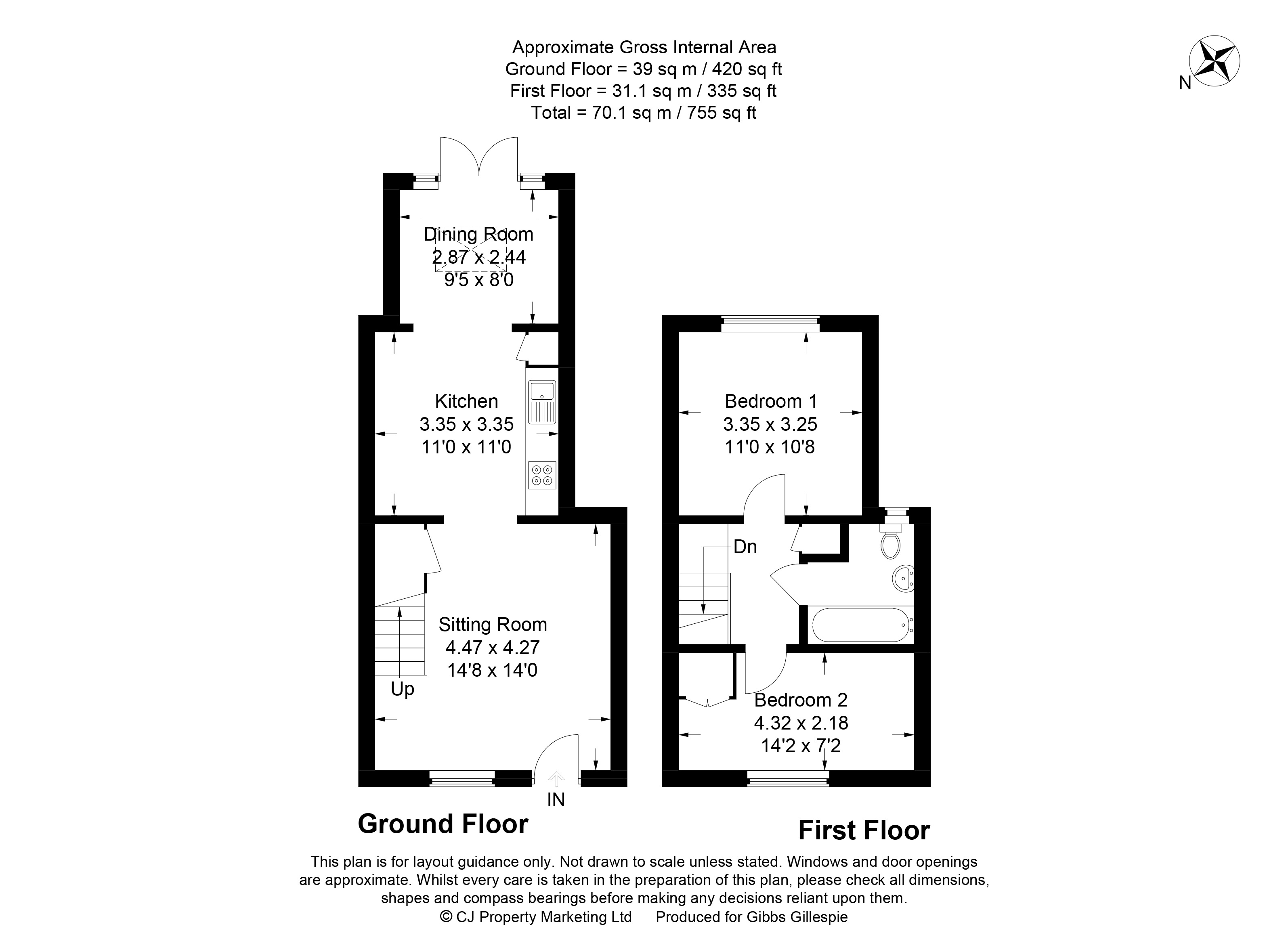 2, Queens Head Cottages, Winchmore Hill floorplan