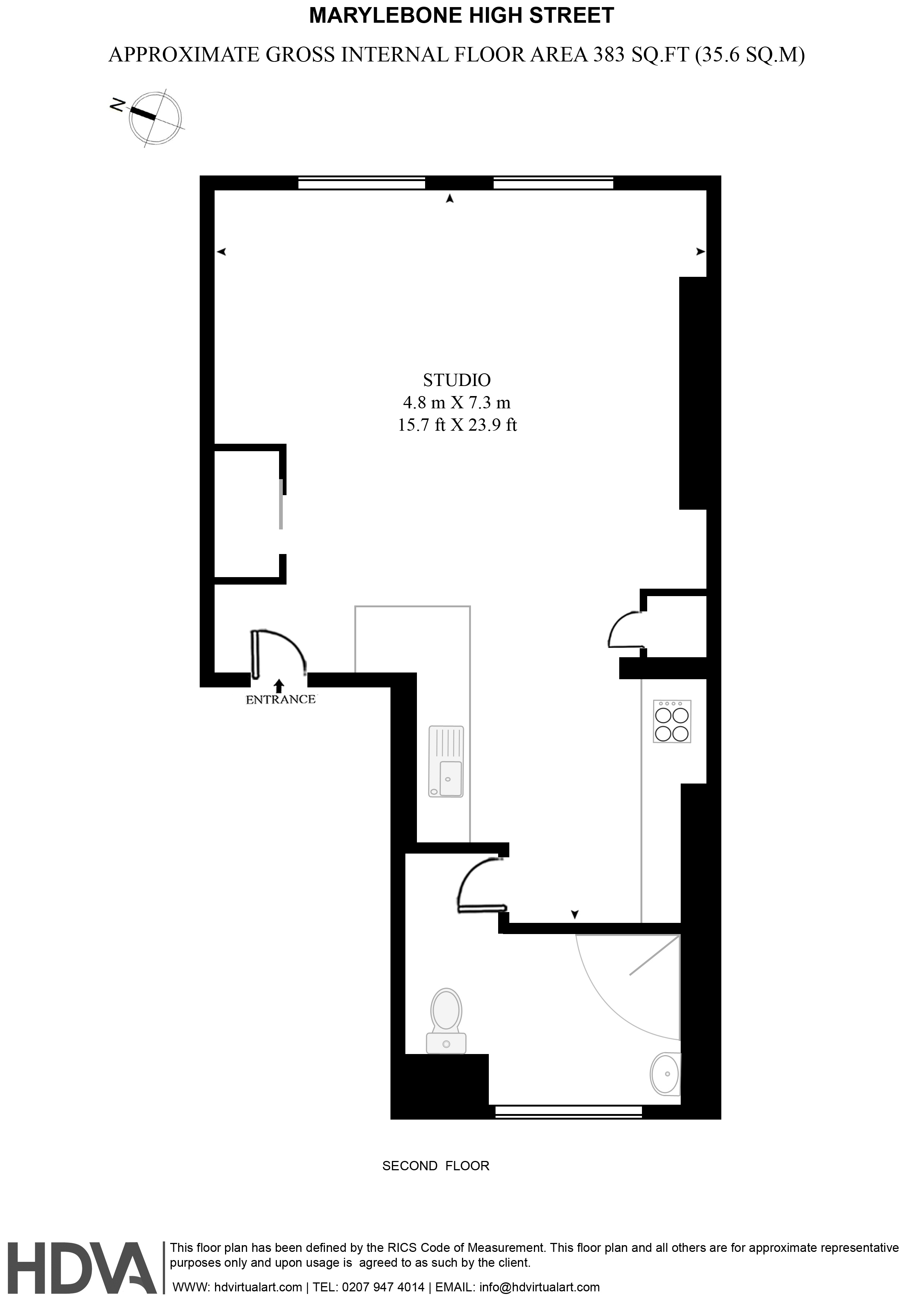 0 Bedrooms Studio to rent in Marylebone High Street, London W1U