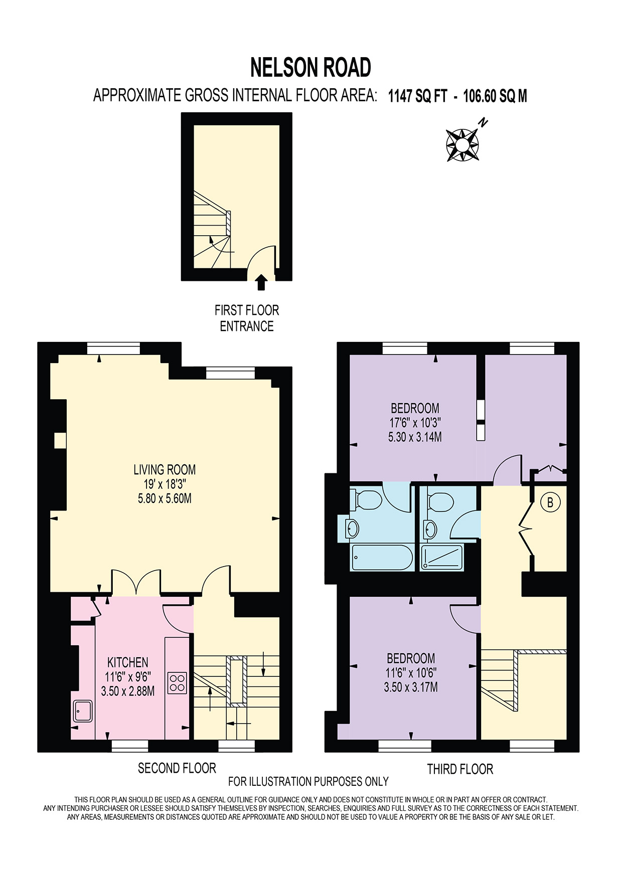 Flat 4, 17-19 Nelson Road, Greenwich floorplan