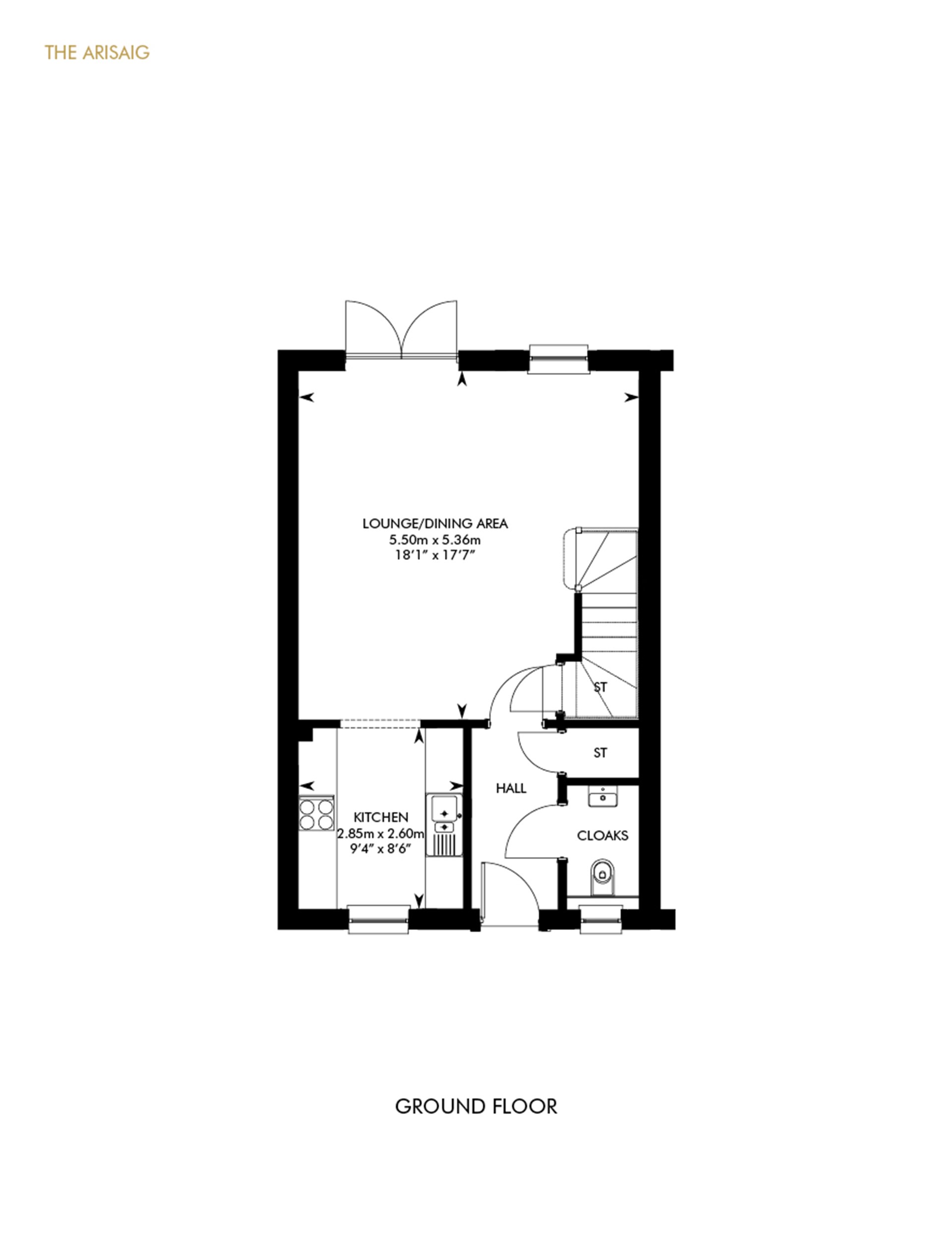 "Arisaig" at Eaglesham Road, East Kilbride, Glasgow G75, 3 bedroom terraced house for sale