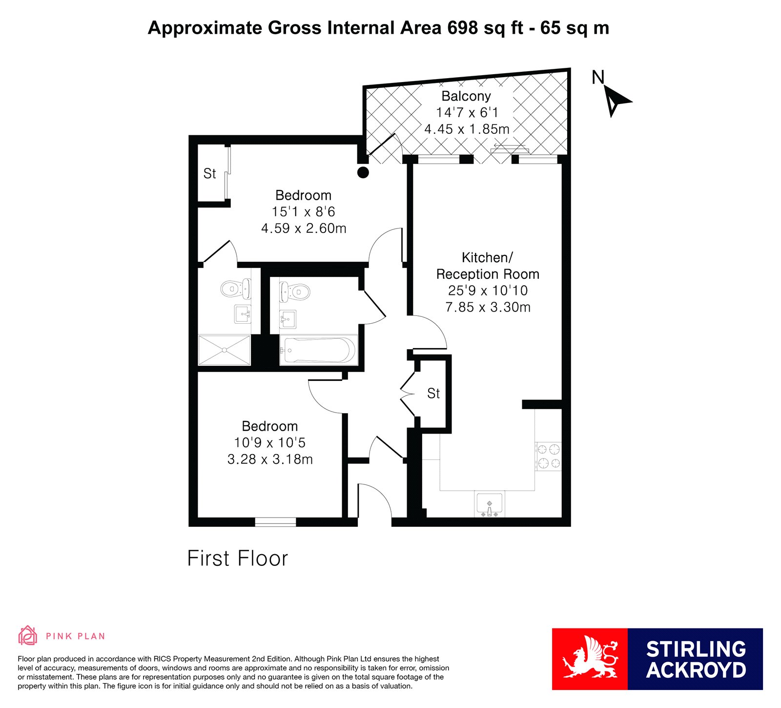 Flat 1, 16, Acer Road, London floorplan