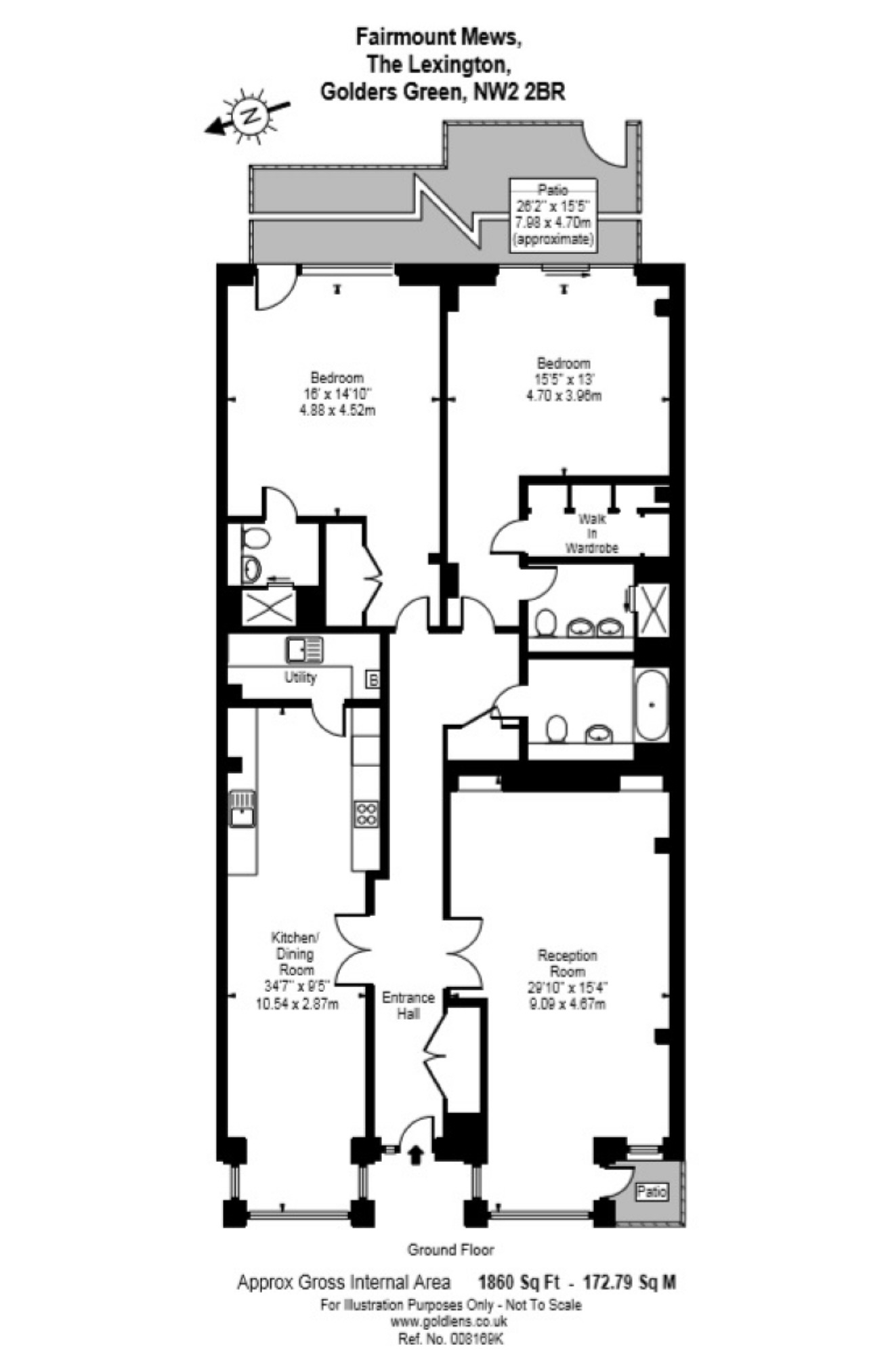 2 Bedrooms Flat to rent in Fairmont Mews, London NW2