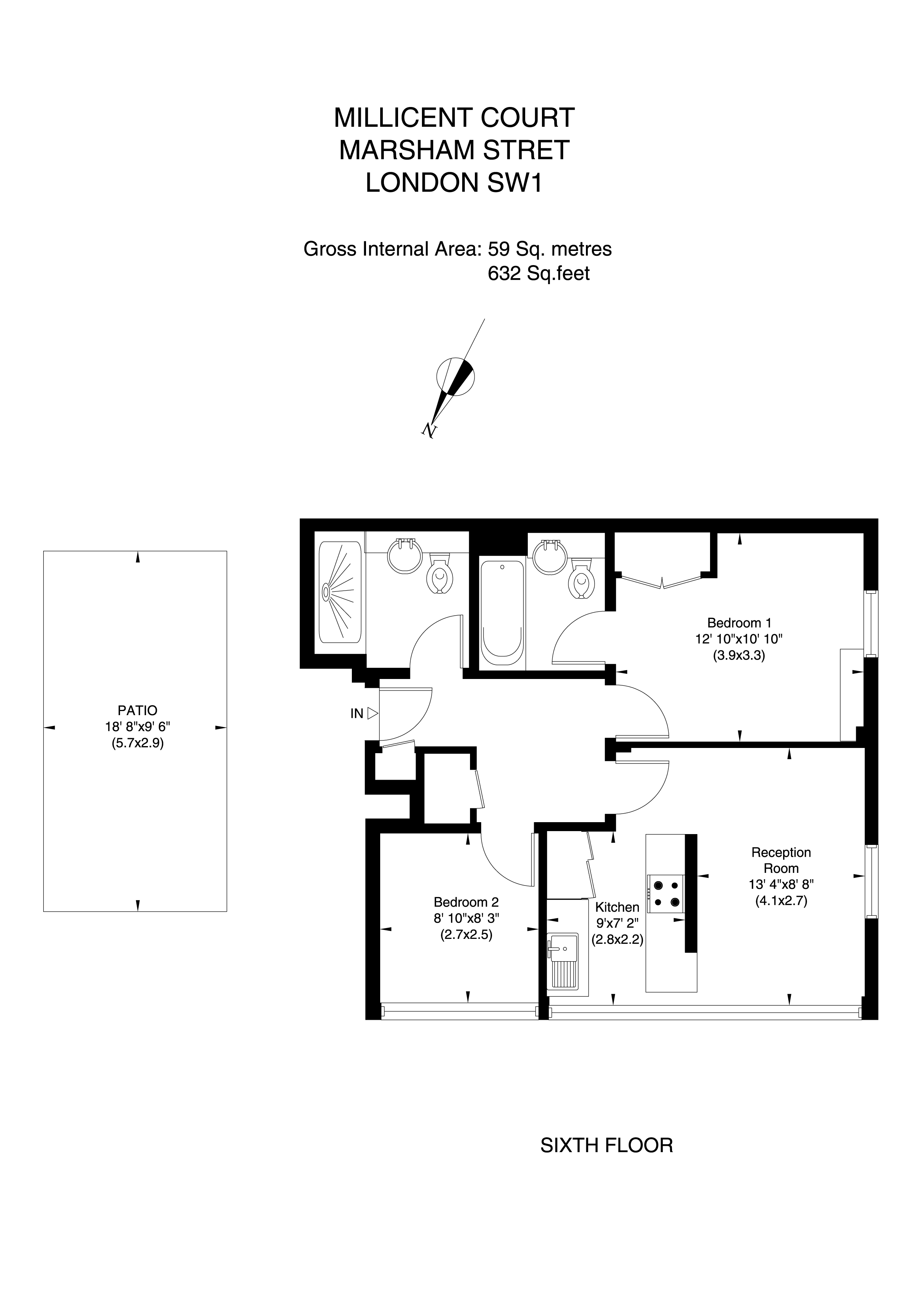 2 Bedrooms Flat to rent in Marsham Street, London SW1P