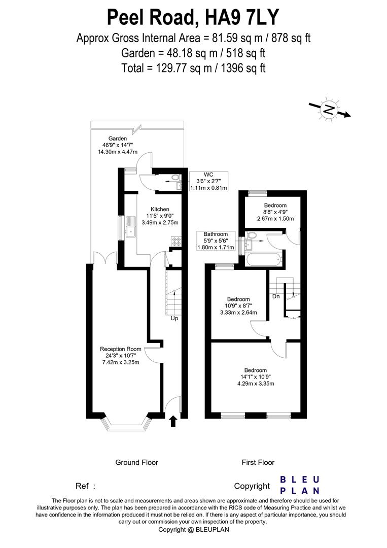 Peel Road, Wembley floorplan