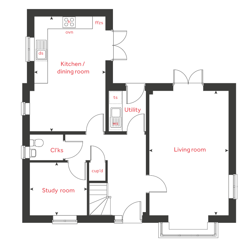 67, Barnacle Way, Glen Parva floorplan
