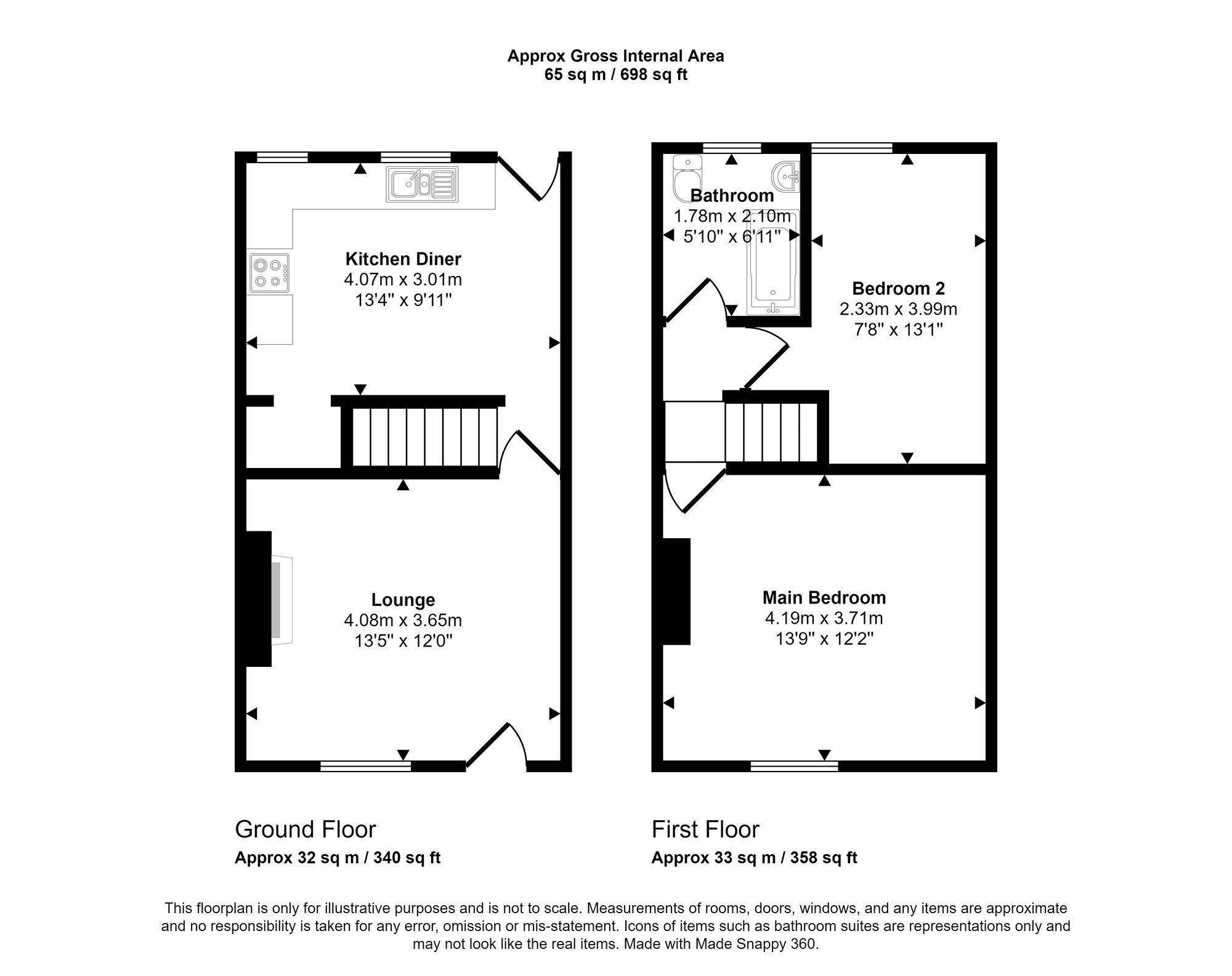 24. Green Lane, Wigan floorplan
