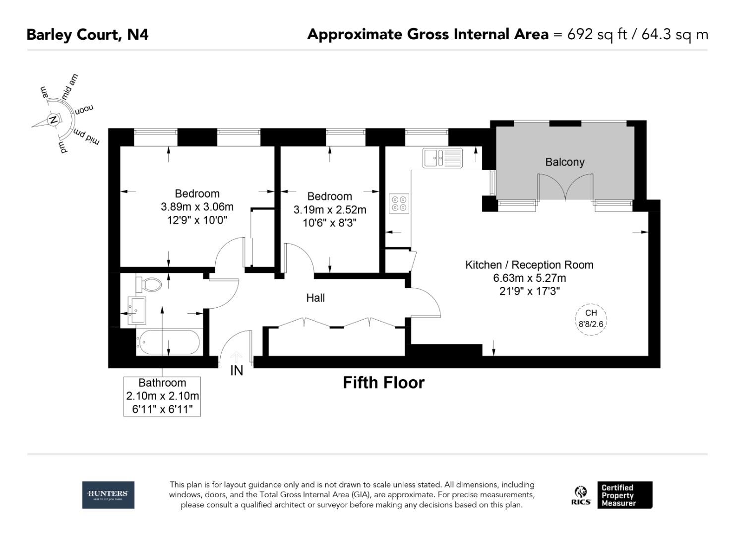 Flat 25, 3, Barley Court, Casbeard Street, London floorplan