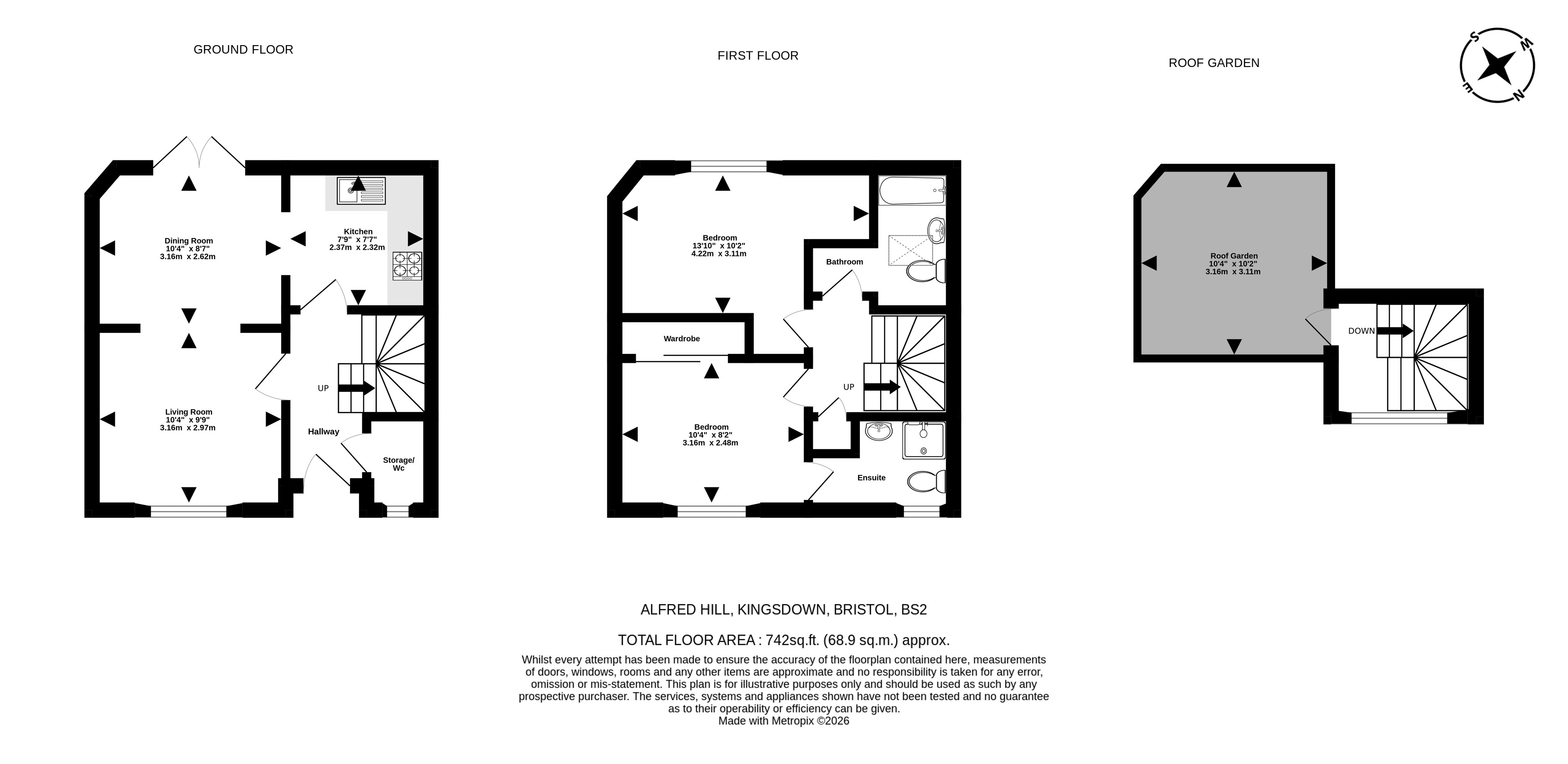 45, Alfred Hill, Bristol floorplan