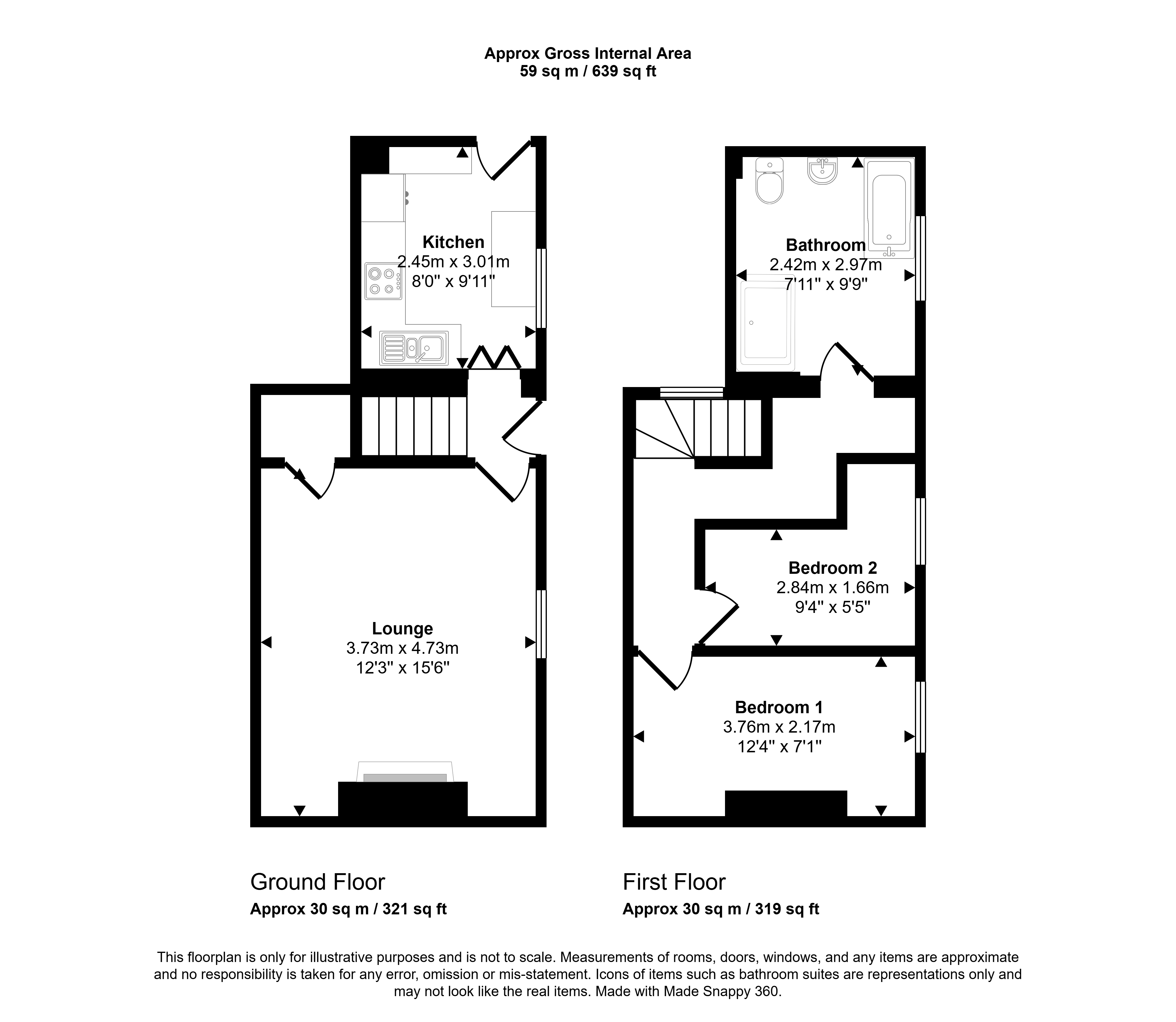 52, Affleck Street, Gateshead floorplan