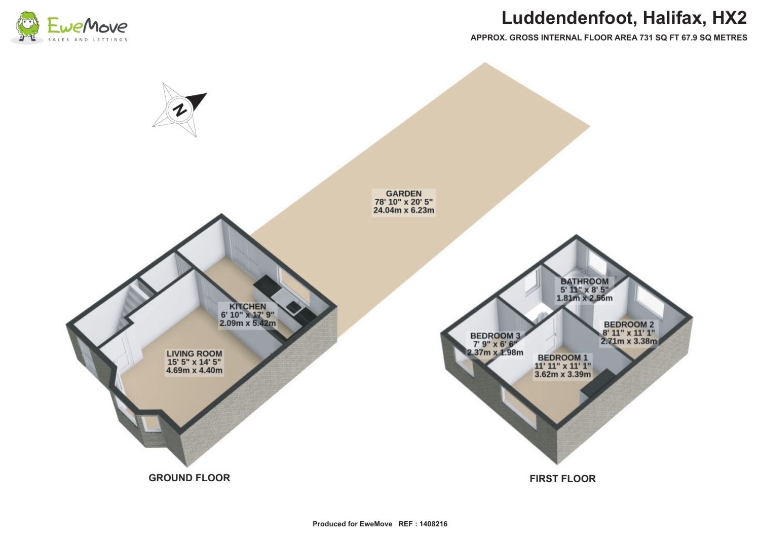 5, WILMUR MOUNT, HALIFAX floorplan