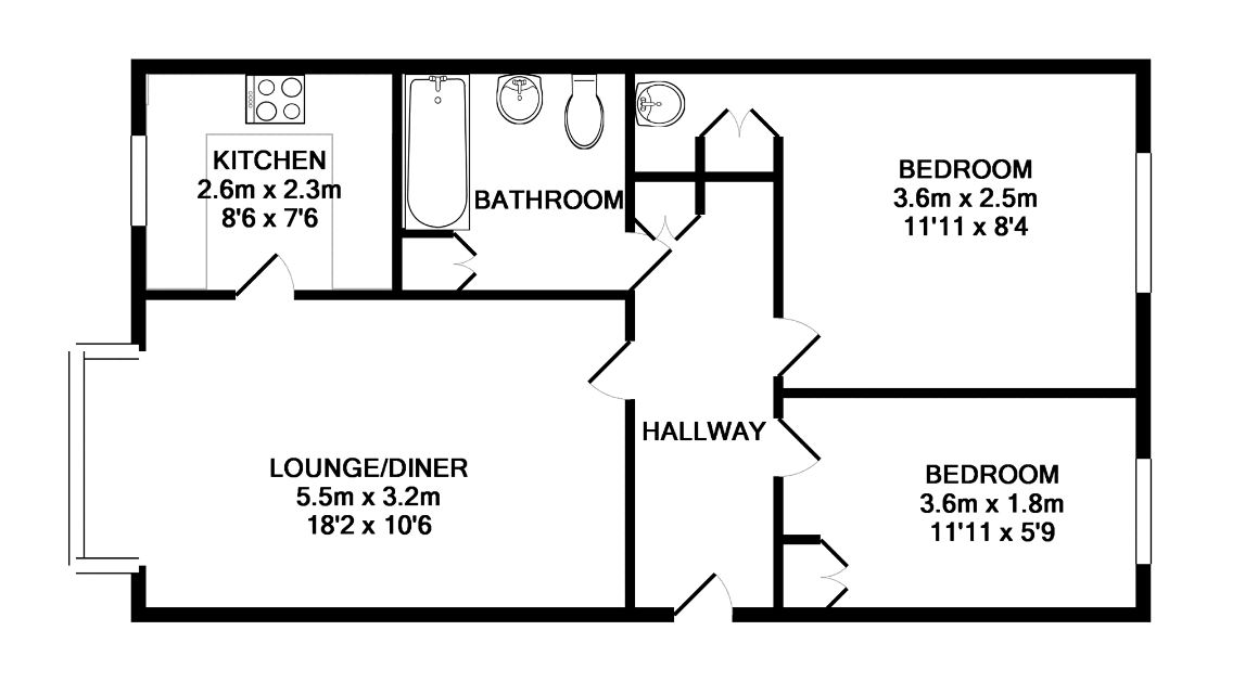 2 Bedrooms Flat to rent in Chalice Way, Greenhithe DA9