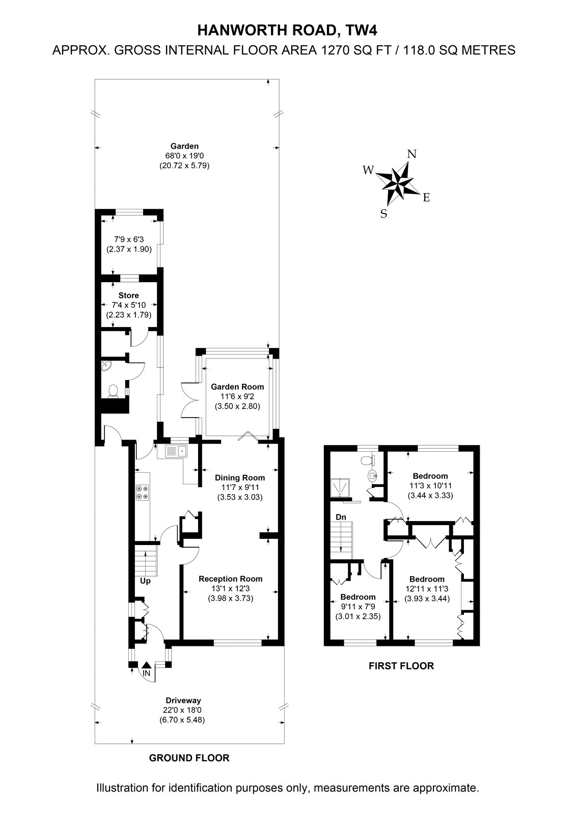 743, Hanworth Road, Whitton floorplan