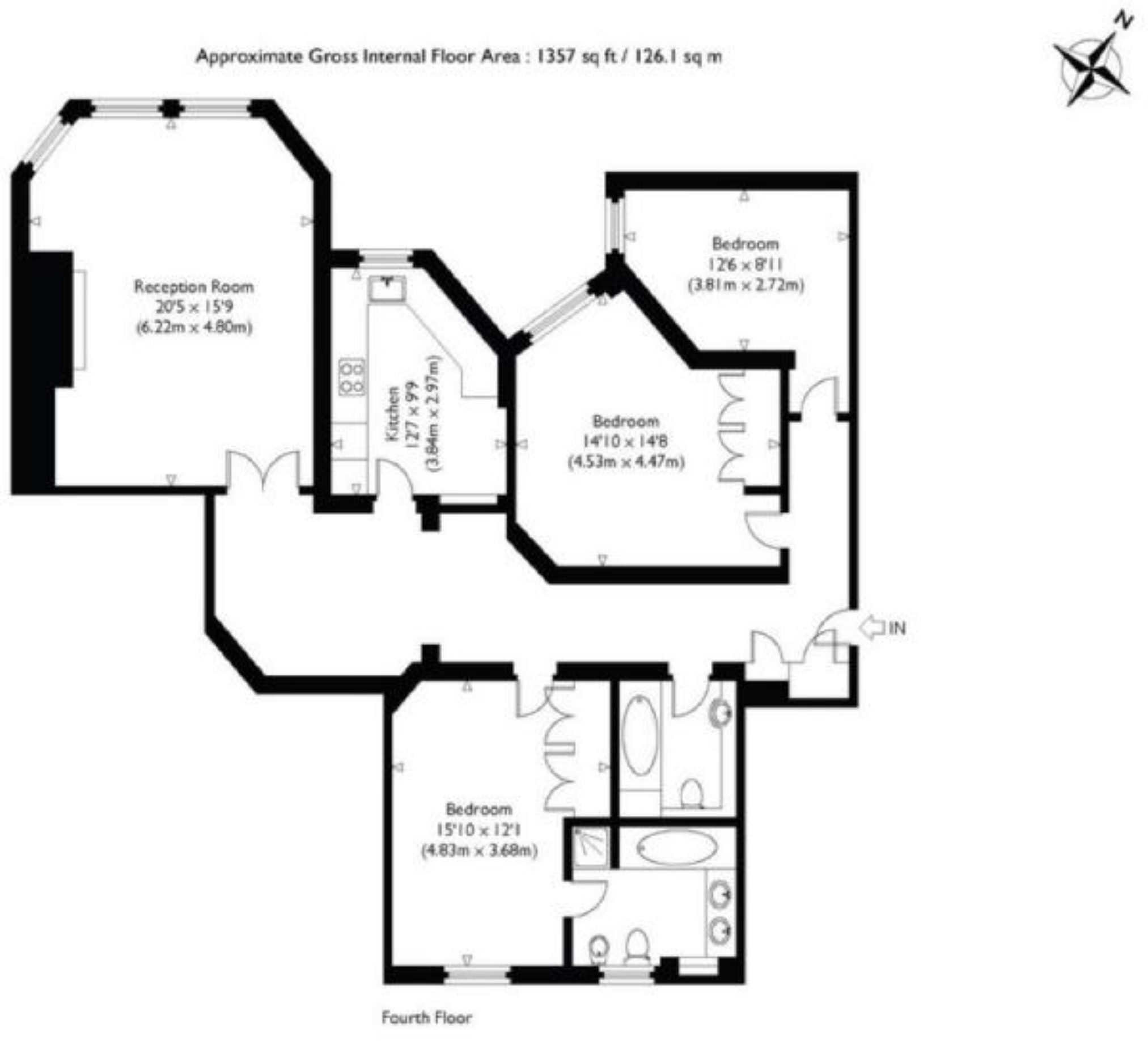 3 Bedrooms Flat to rent in St. Johns Wood Road, London NW8