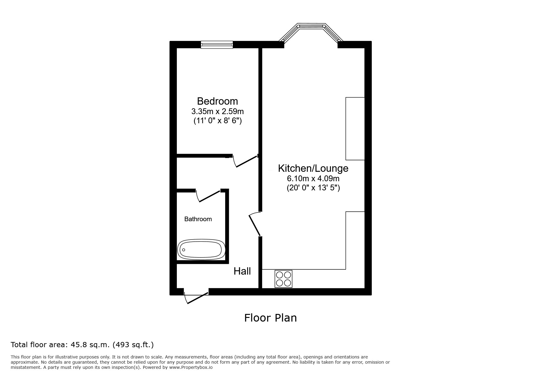 Flat 3,, 6 Tisbury Road, Hove floorplan