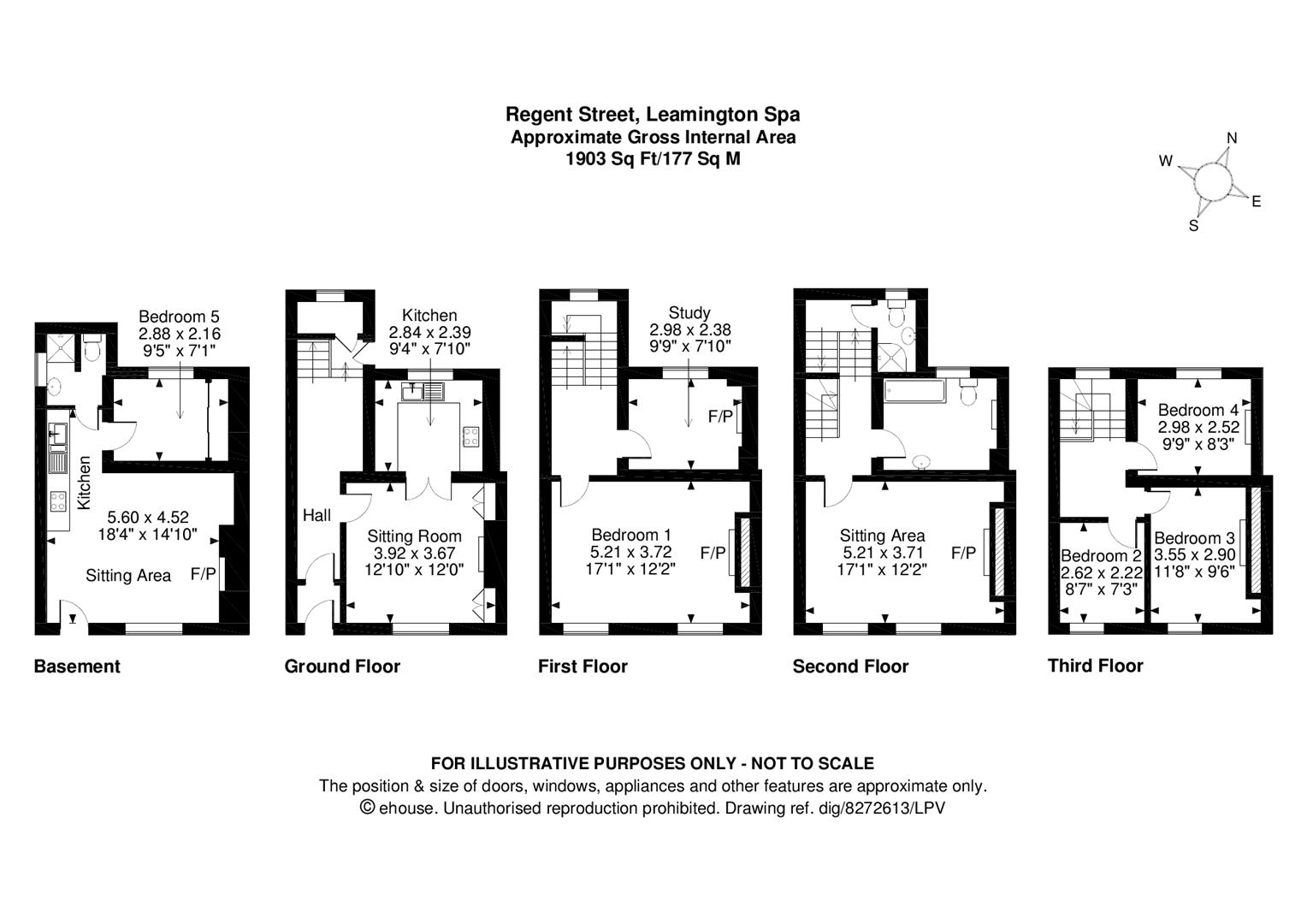 6 Bedrooms Terraced house for sale in Regent Street, Leamington Spa, Warwckshire CV32