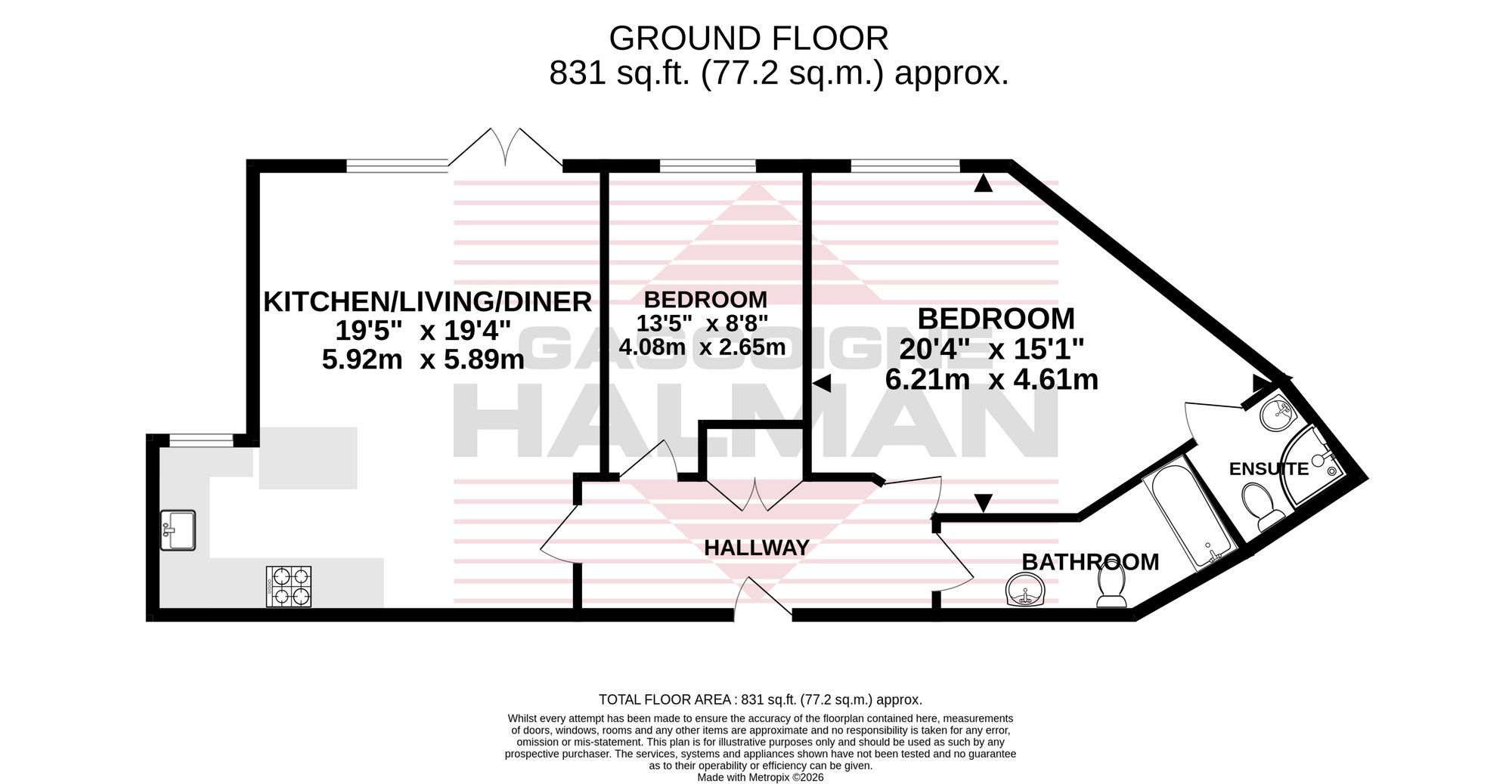 Apt 3, Moseley Court, Cheadle floorplan