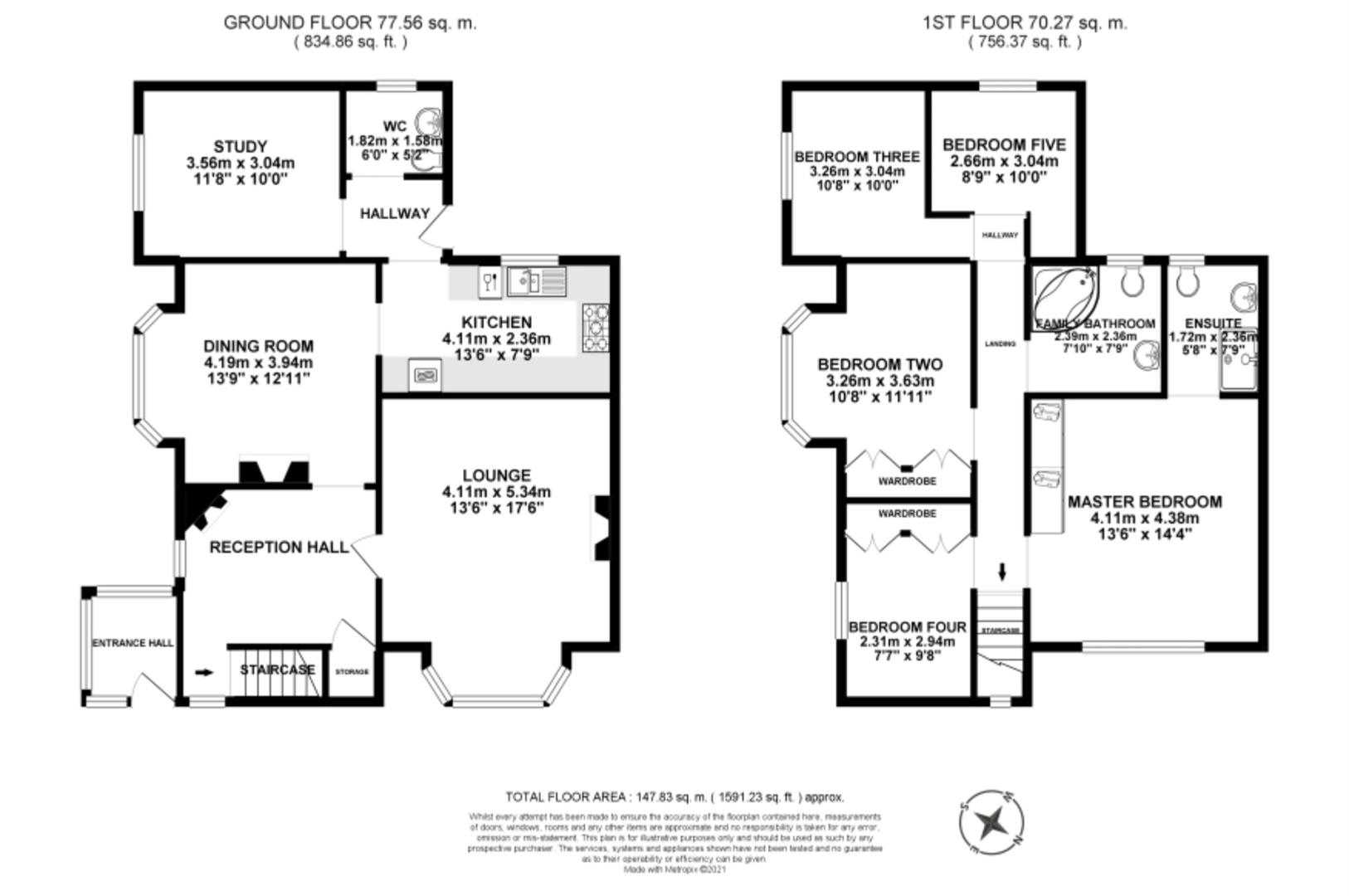 Preston Road, WhittleLeWoods, Chorley PR6, 5 bedroom semidetached