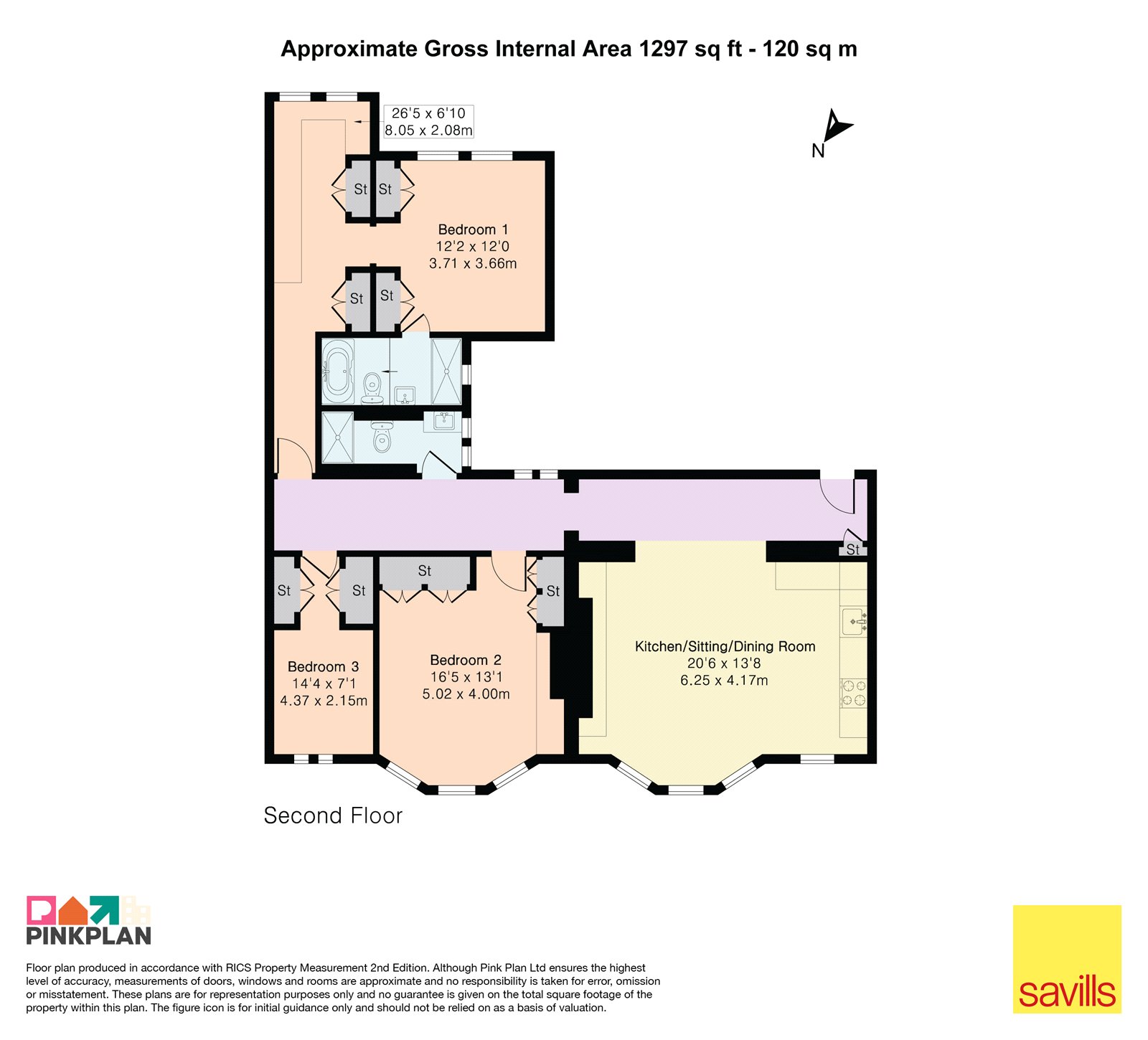 Flat F, 57, Green Street, London floorplan