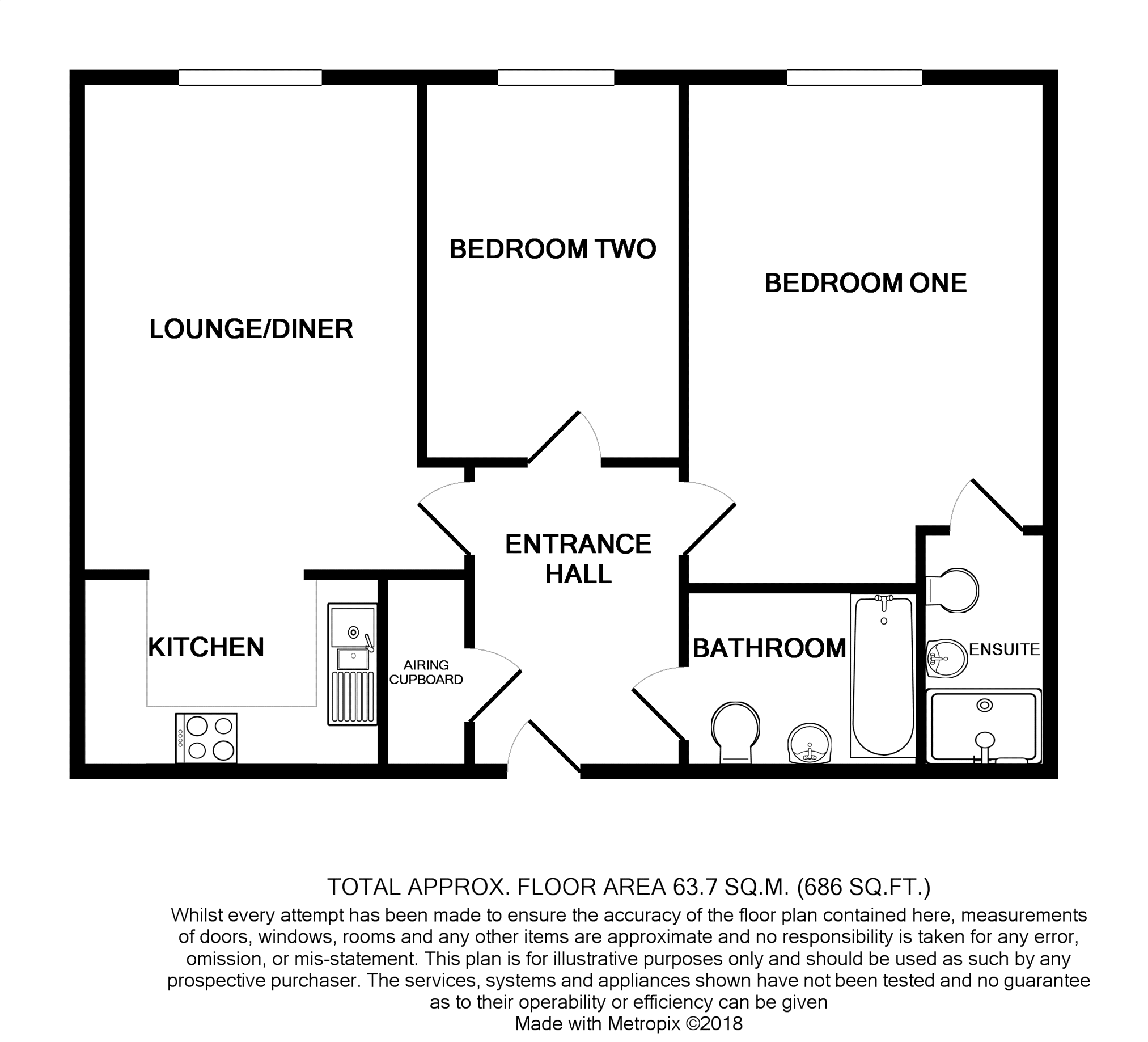 2 Bedrooms Flat to rent in Faraday Road, Guildford GU1