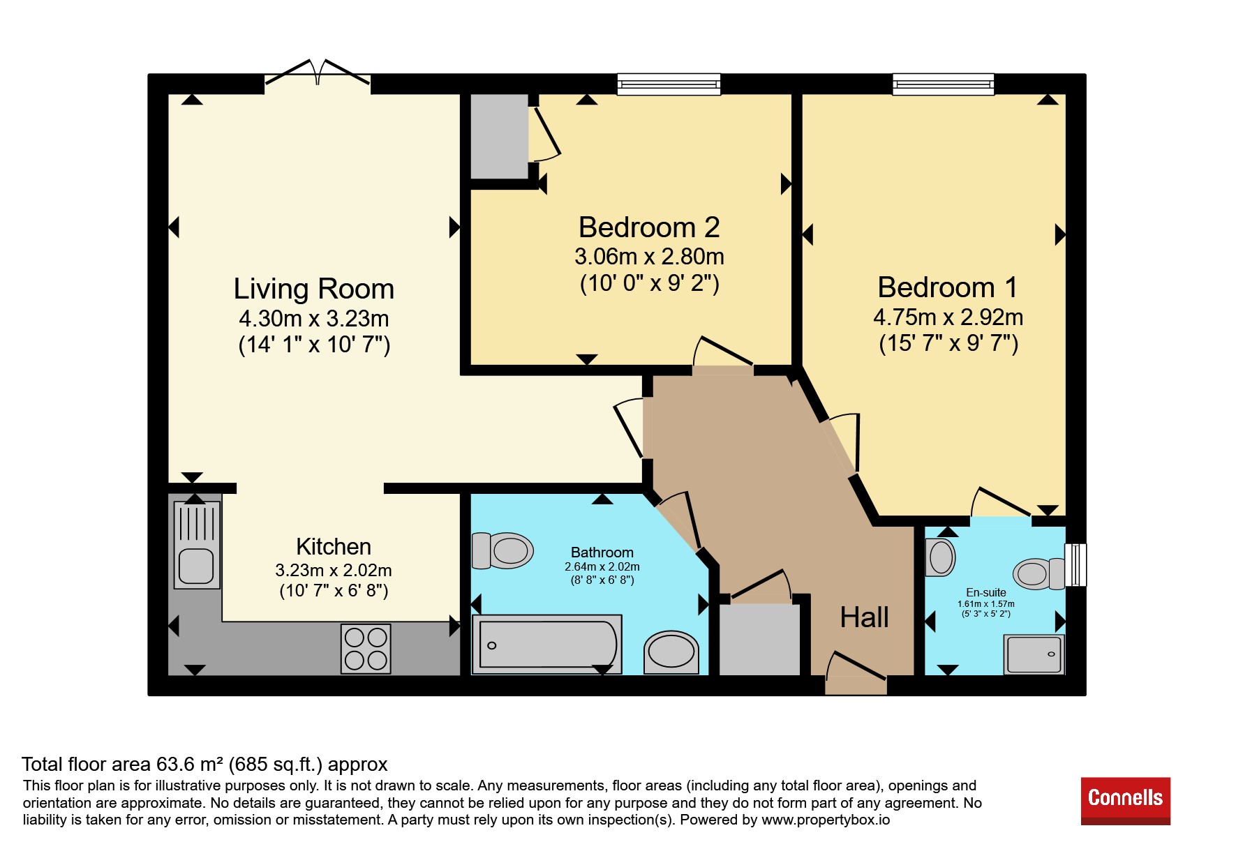Apartment 19, Somerford House, 43, Hill View Road, Malvern floorplan